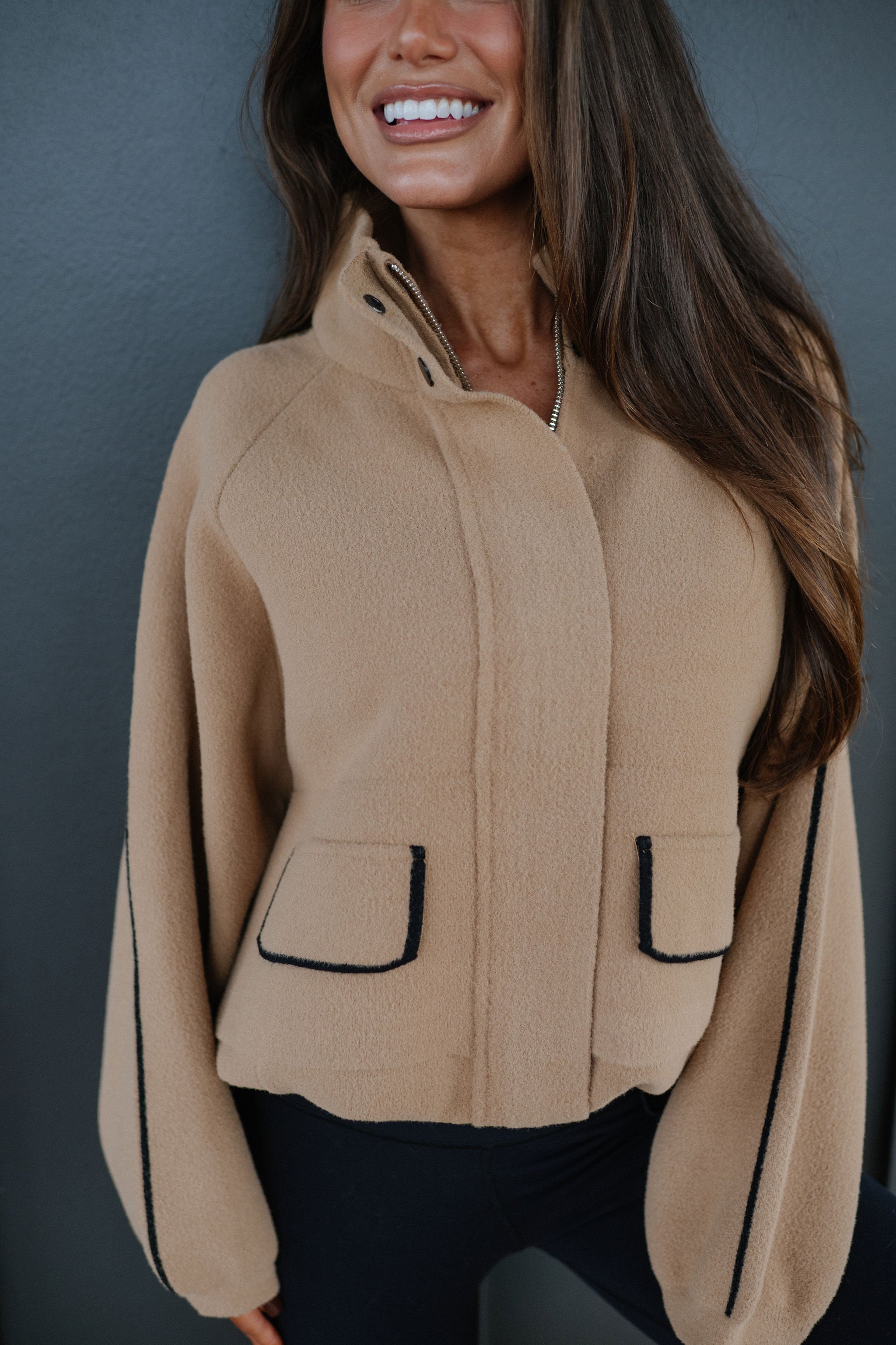 Noah Sweater Jacket-Mocha