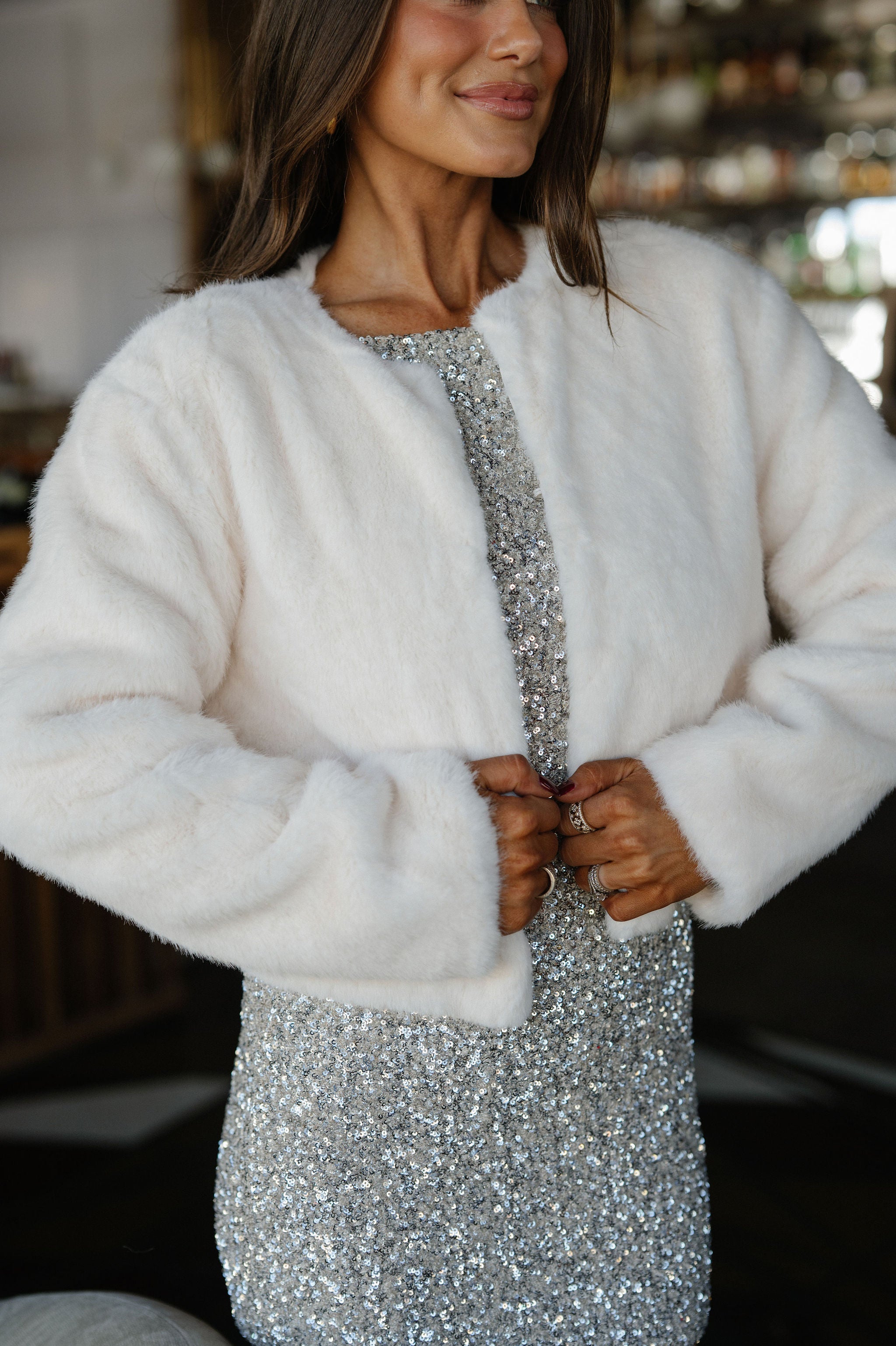 Lewis Cropped Jacket-Ivory