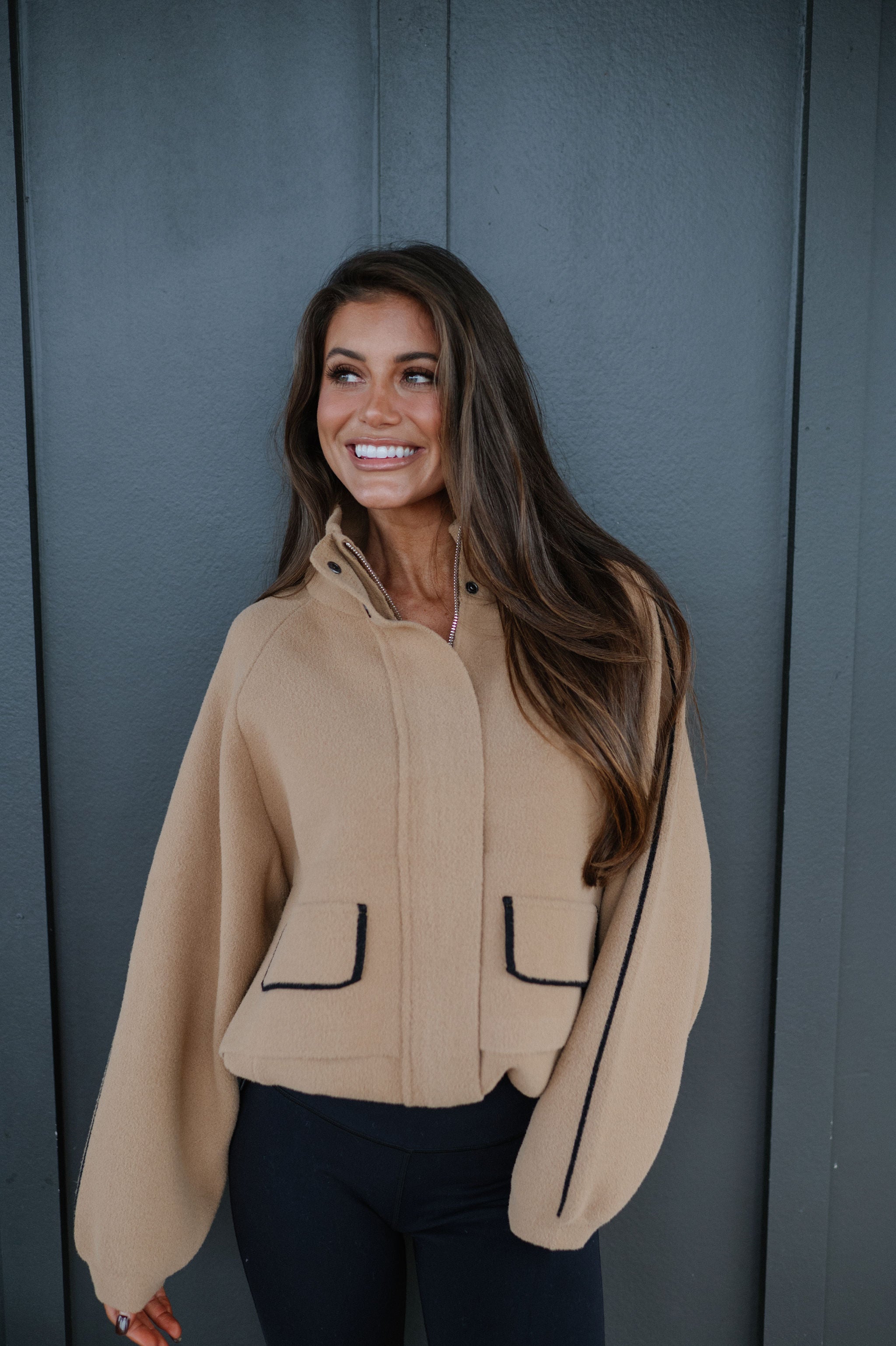 Noah Sweater Jacket-Mocha