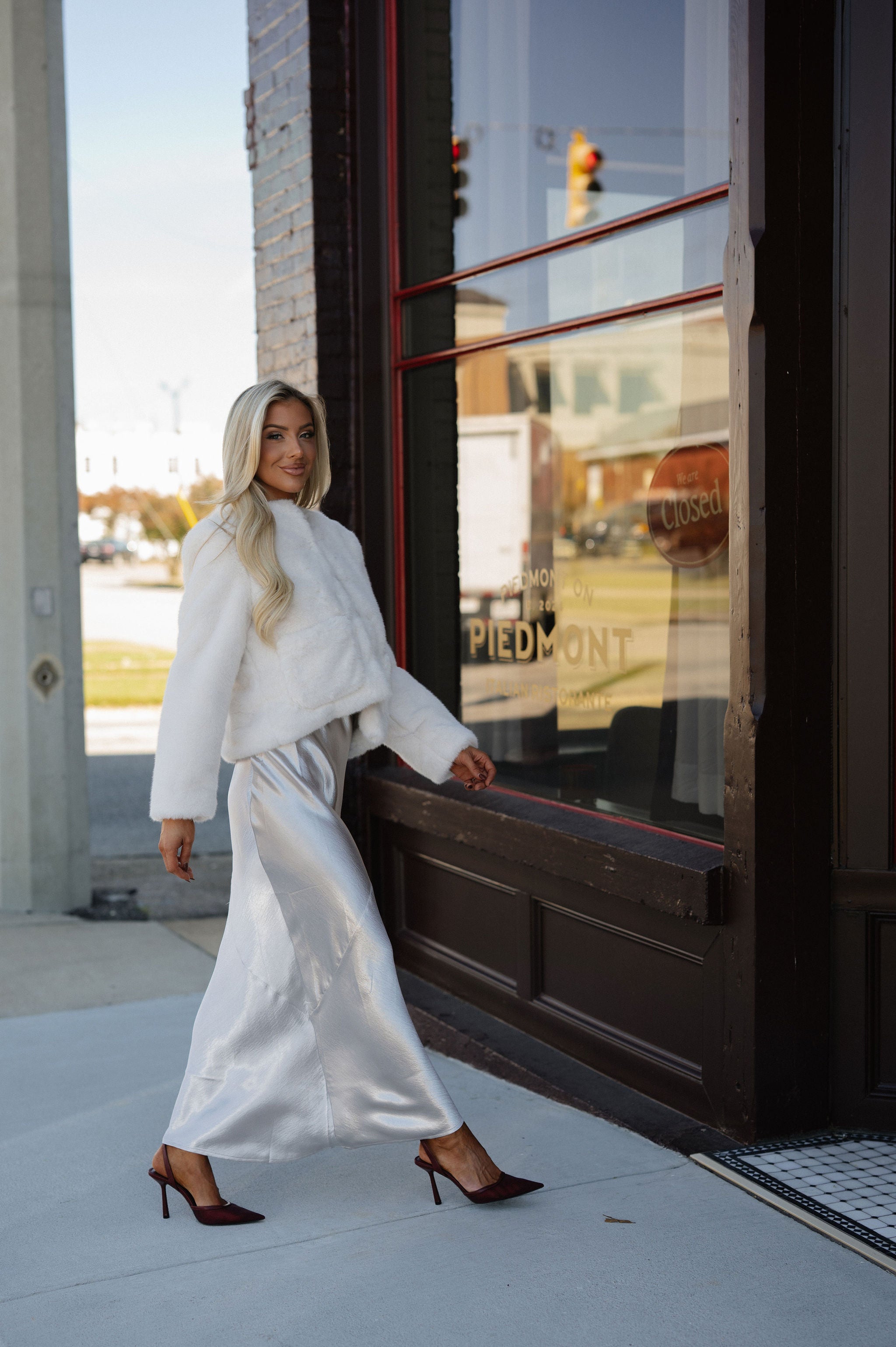 Percy Faux Fur Jacket-Cream