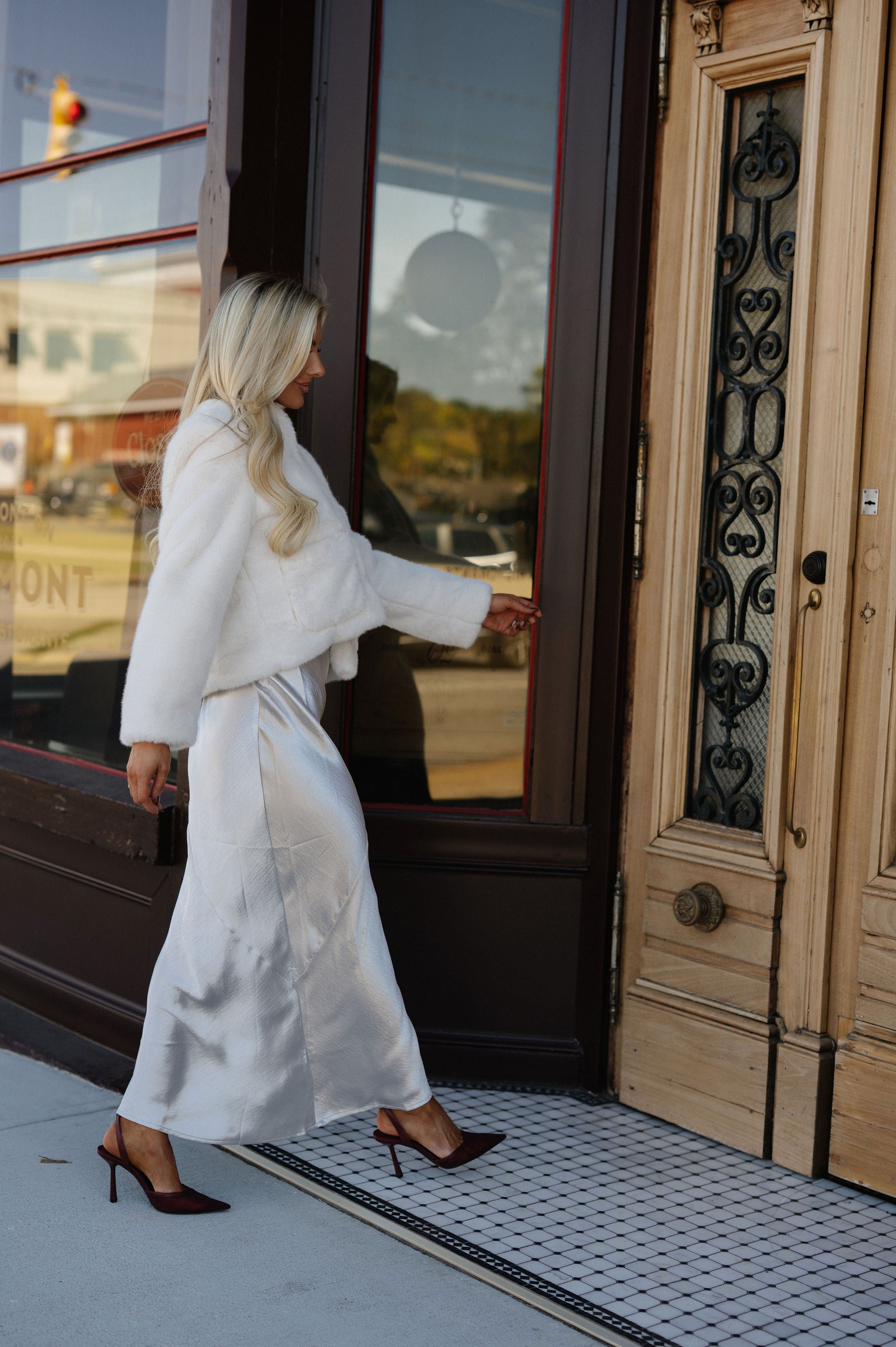 Percy Faux Fur Jacket-Cream