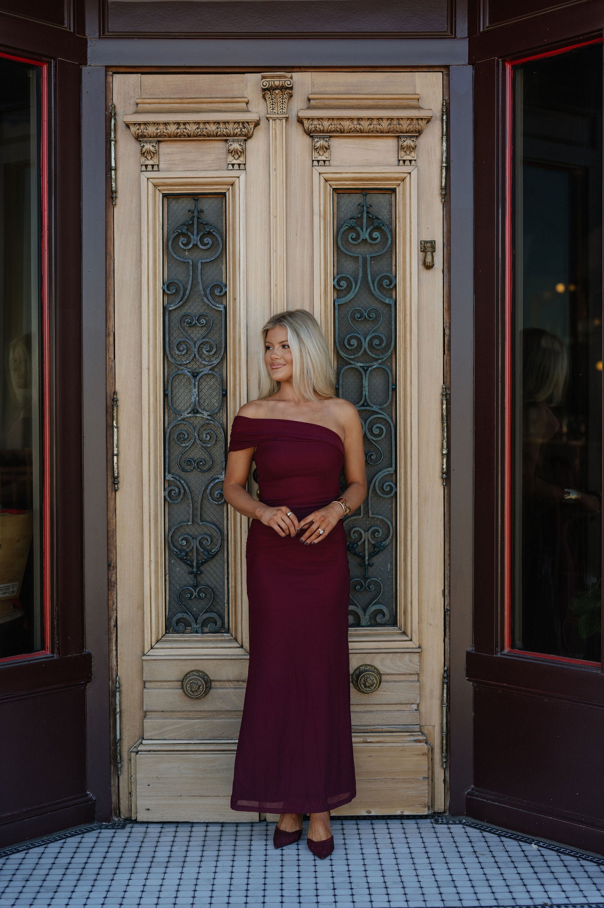 Holly Maxi Dress-Wine