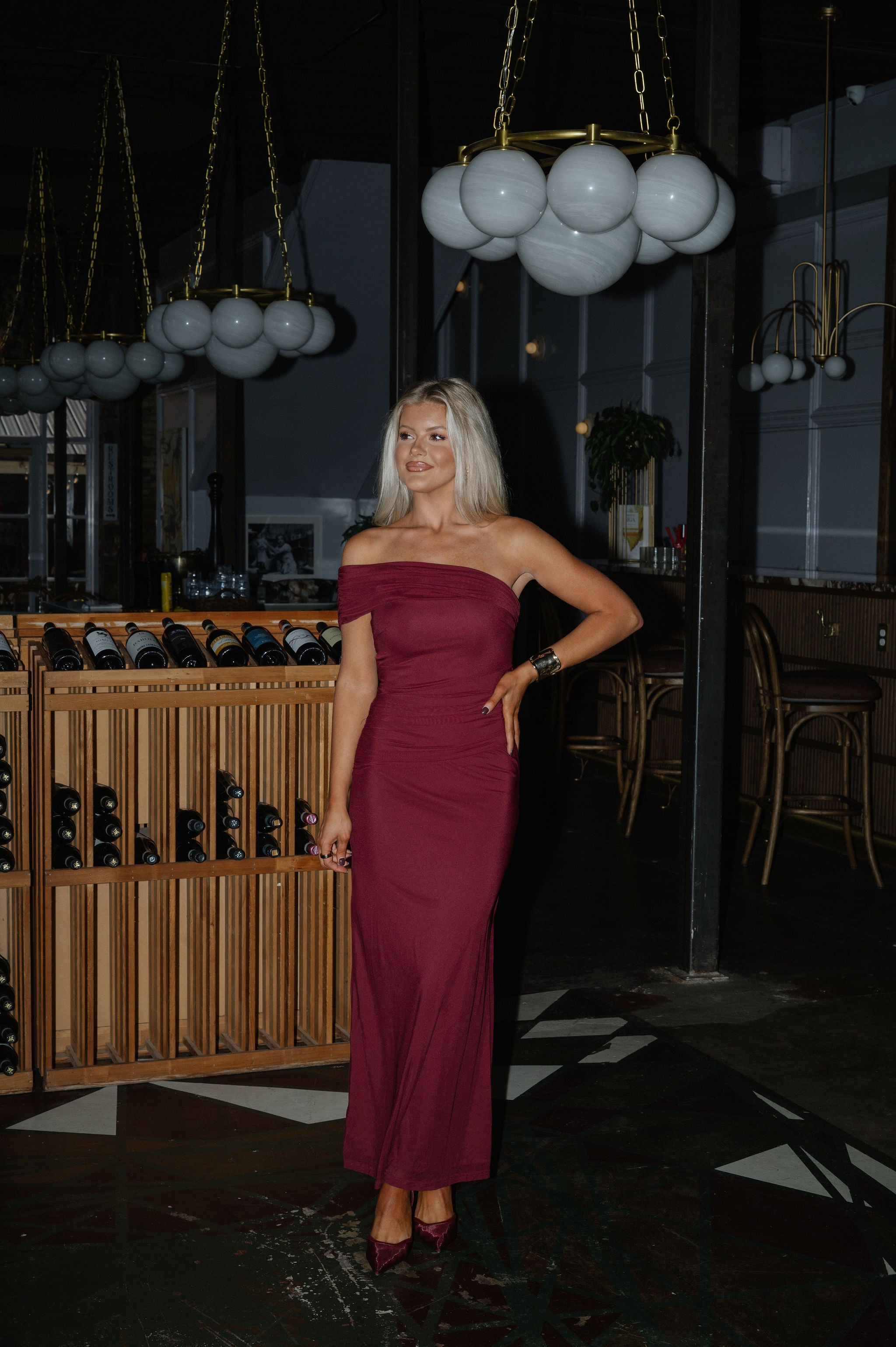 Holly Maxi Dress-Wine