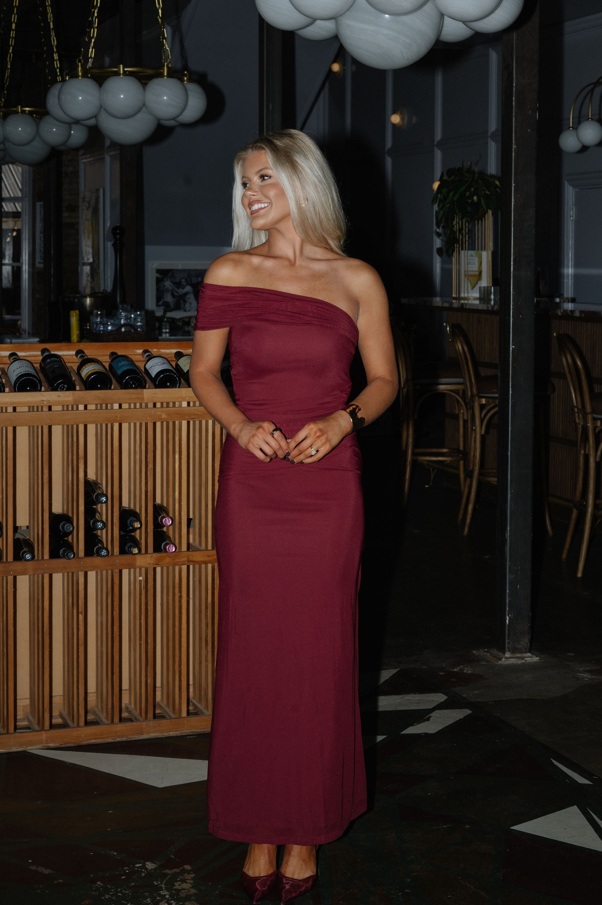 Holly Maxi Dress-Wine