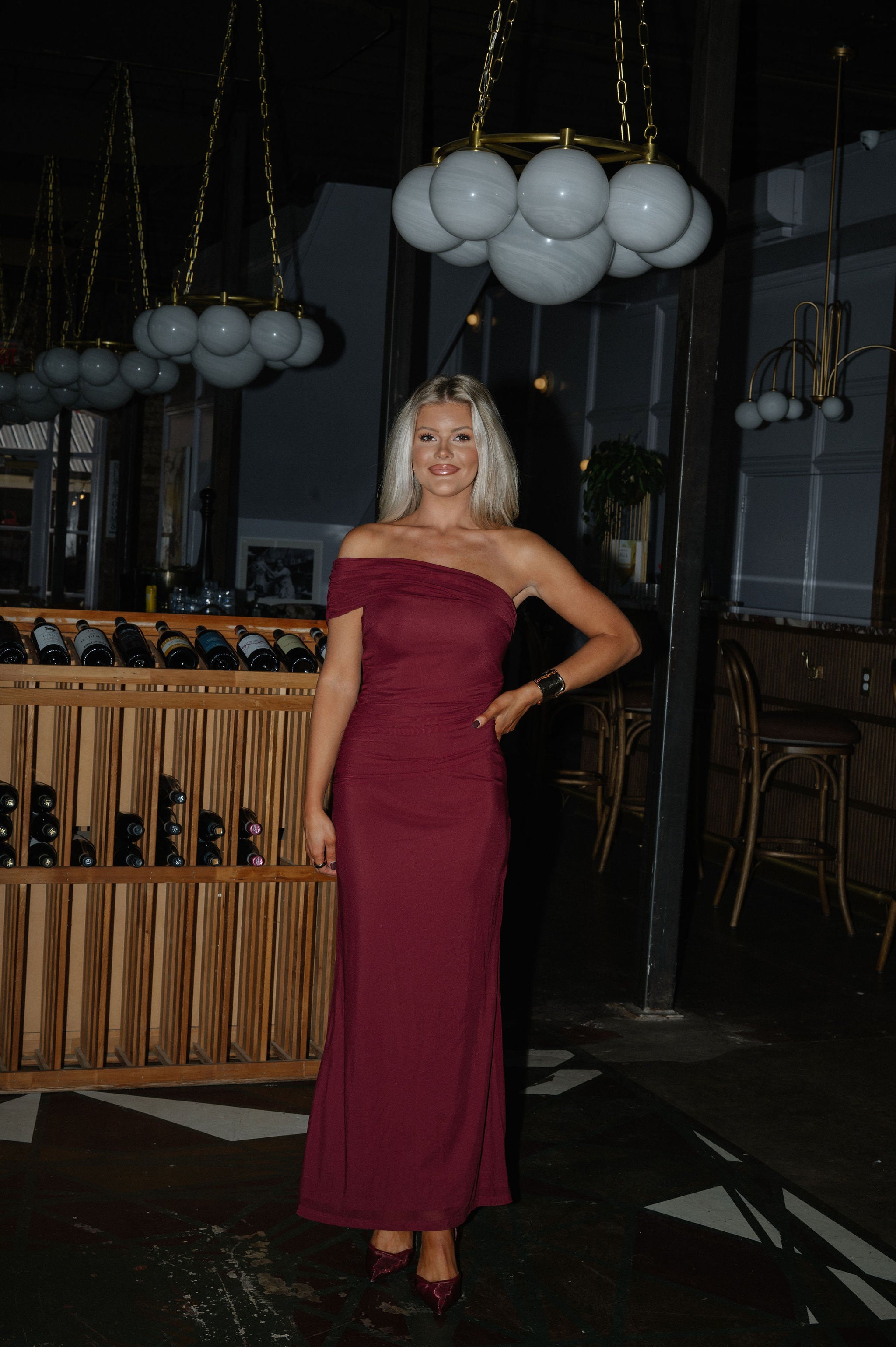 Holly Maxi Dress-Wine