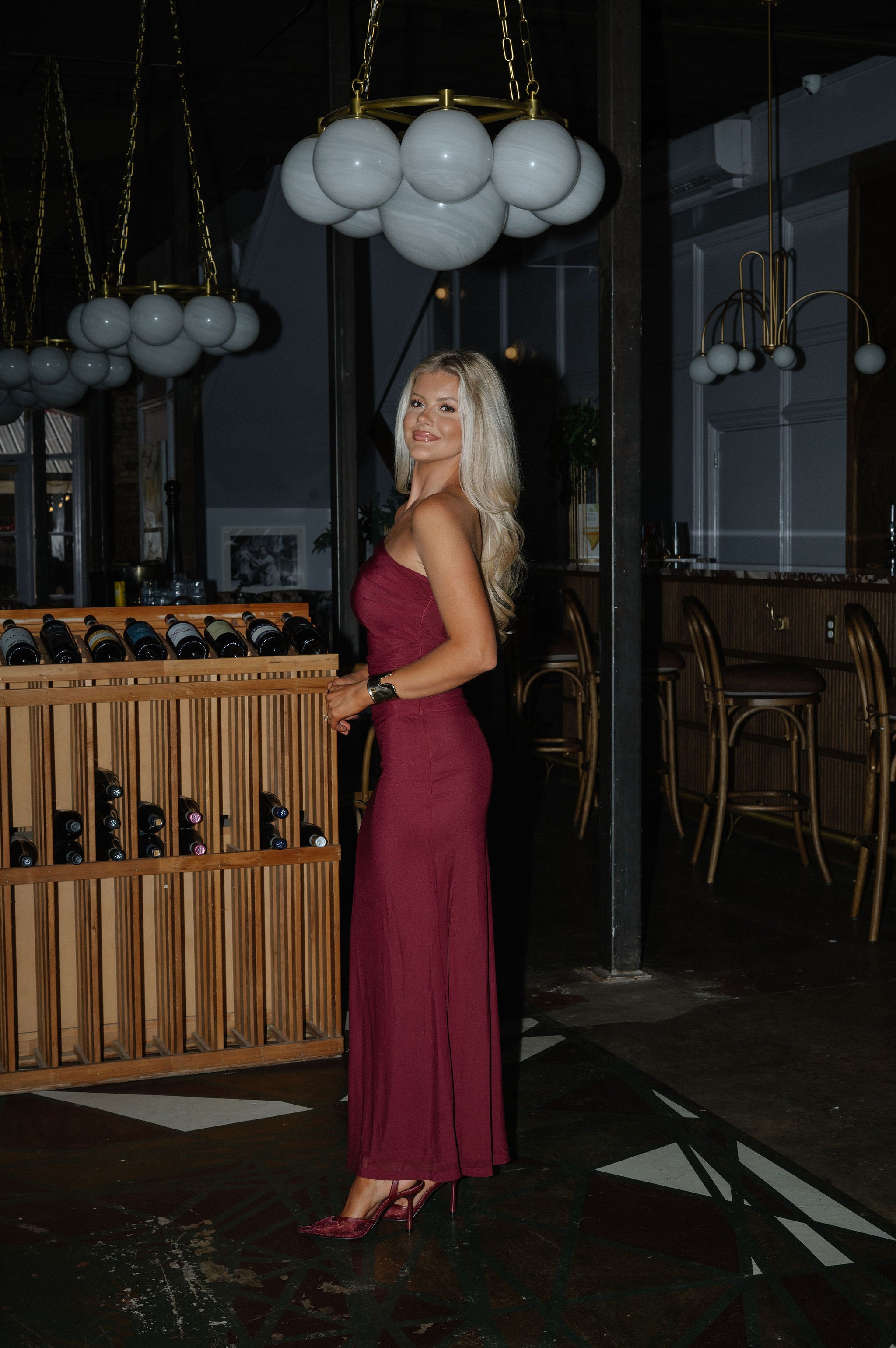 Holly Maxi Dress-Wine