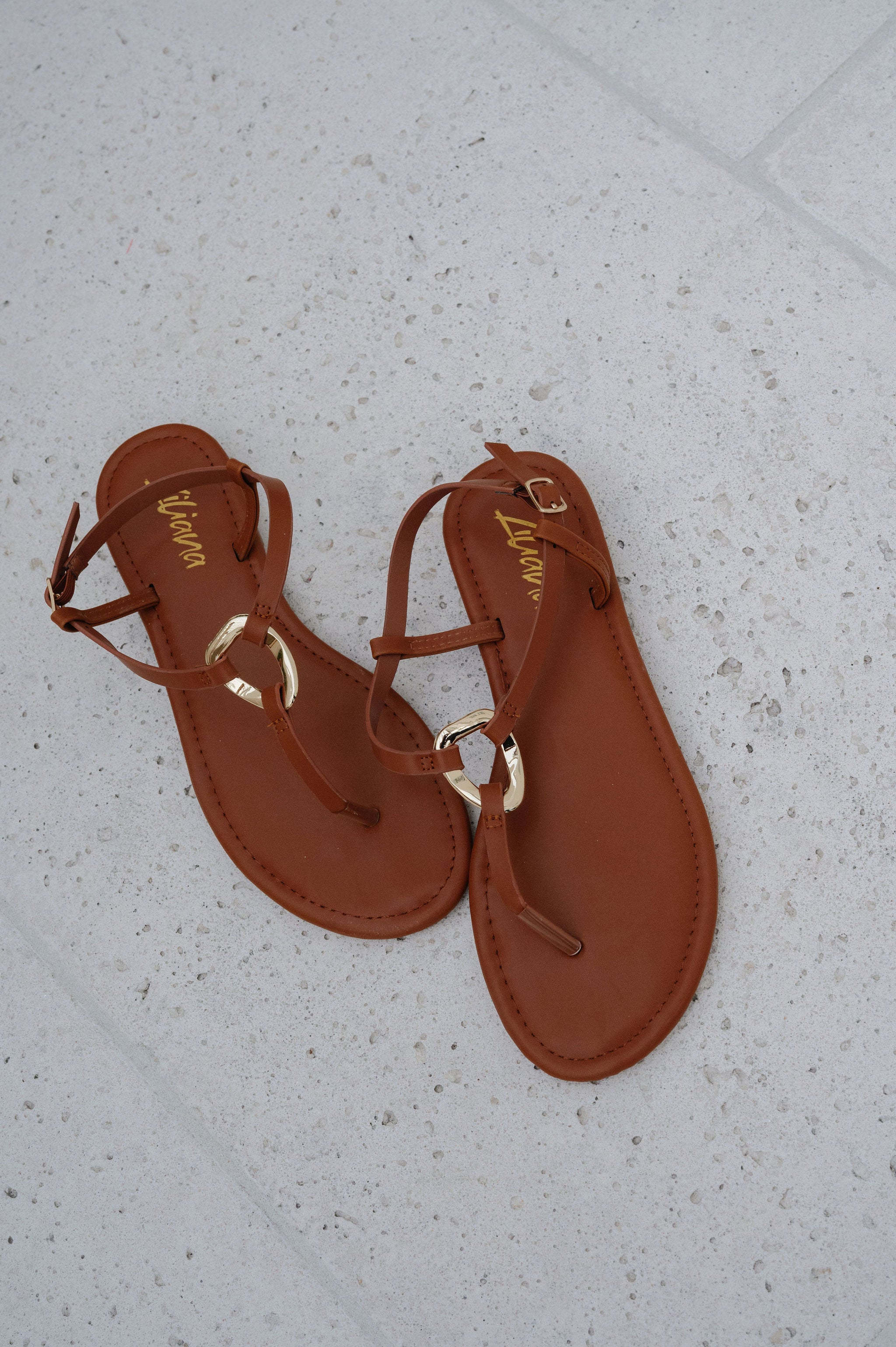 MODEL PAIR SIZE 8 FINAL SALE//Rosita Sandal- Cognac