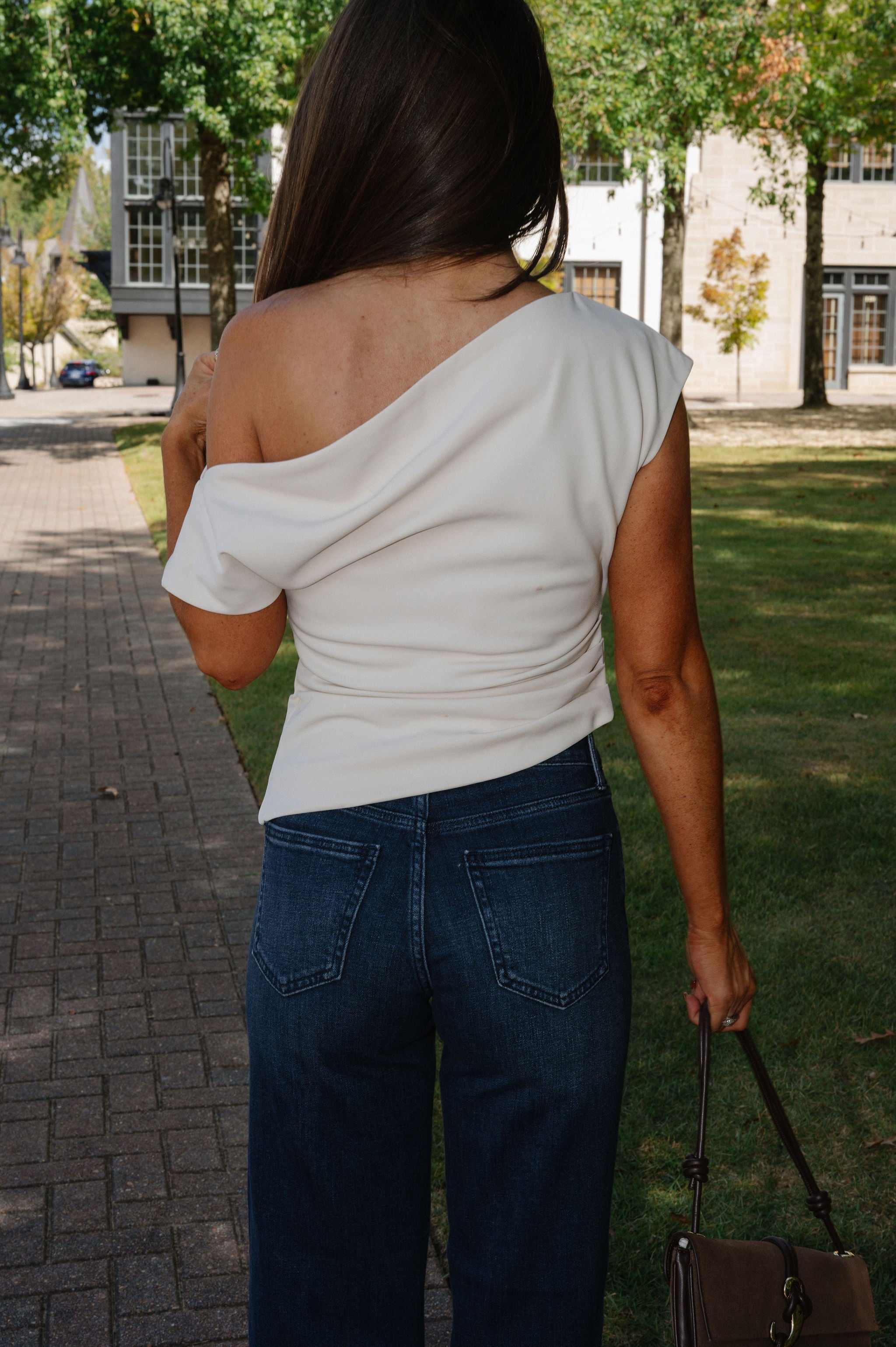 Bruno Asymmetrical Top-Ecru