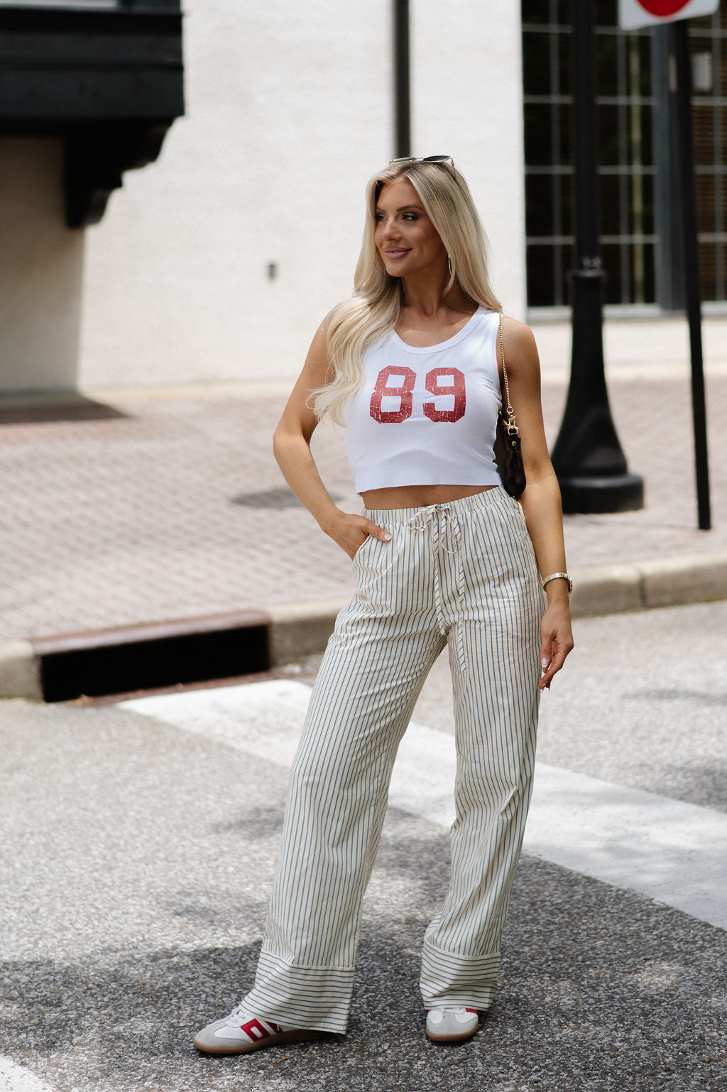 Relaxed Stripe Pants- Butter