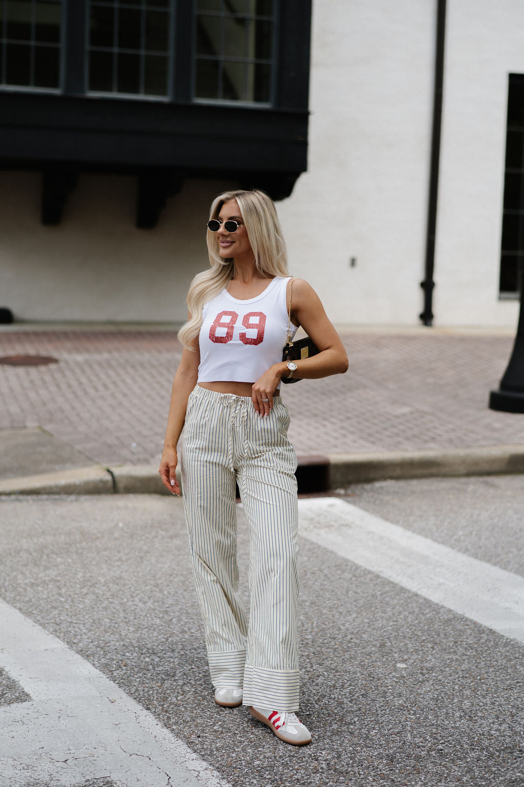 Relaxed Stripe Pants- Butter
