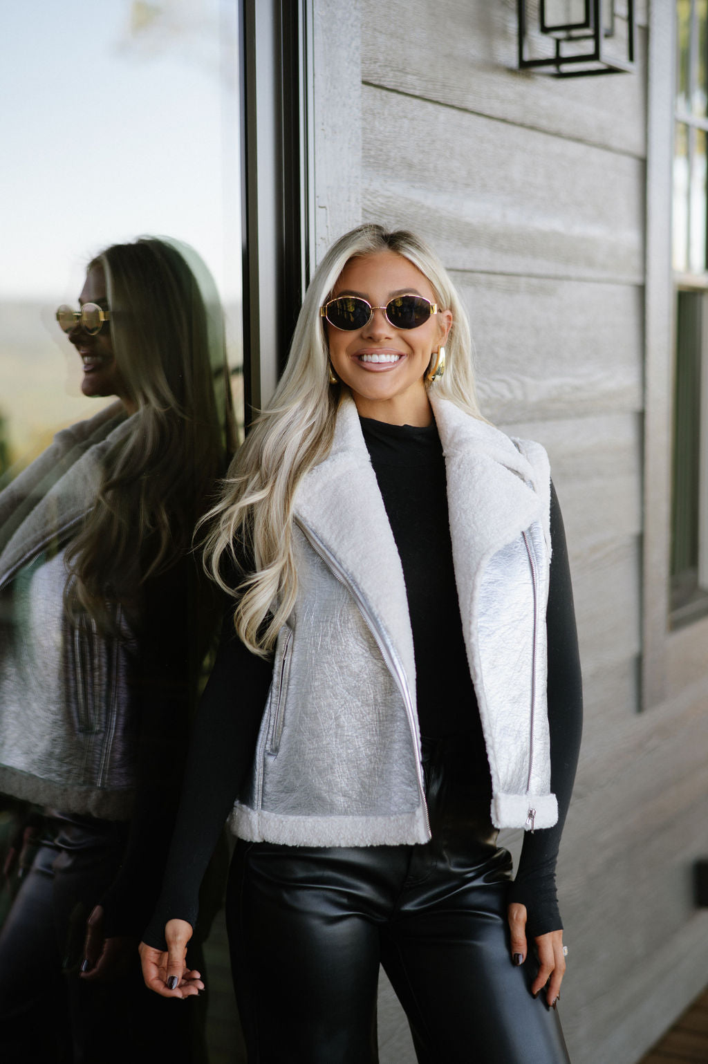 DOORBUSTER// Margo Moto Vest- Silver