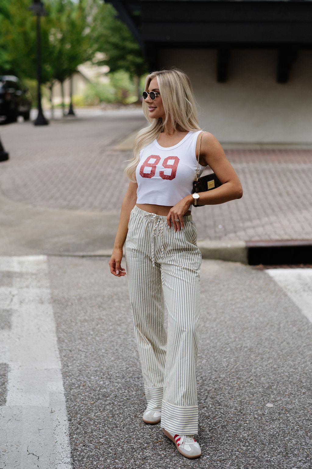 Relaxed Stripe Pants- Butter