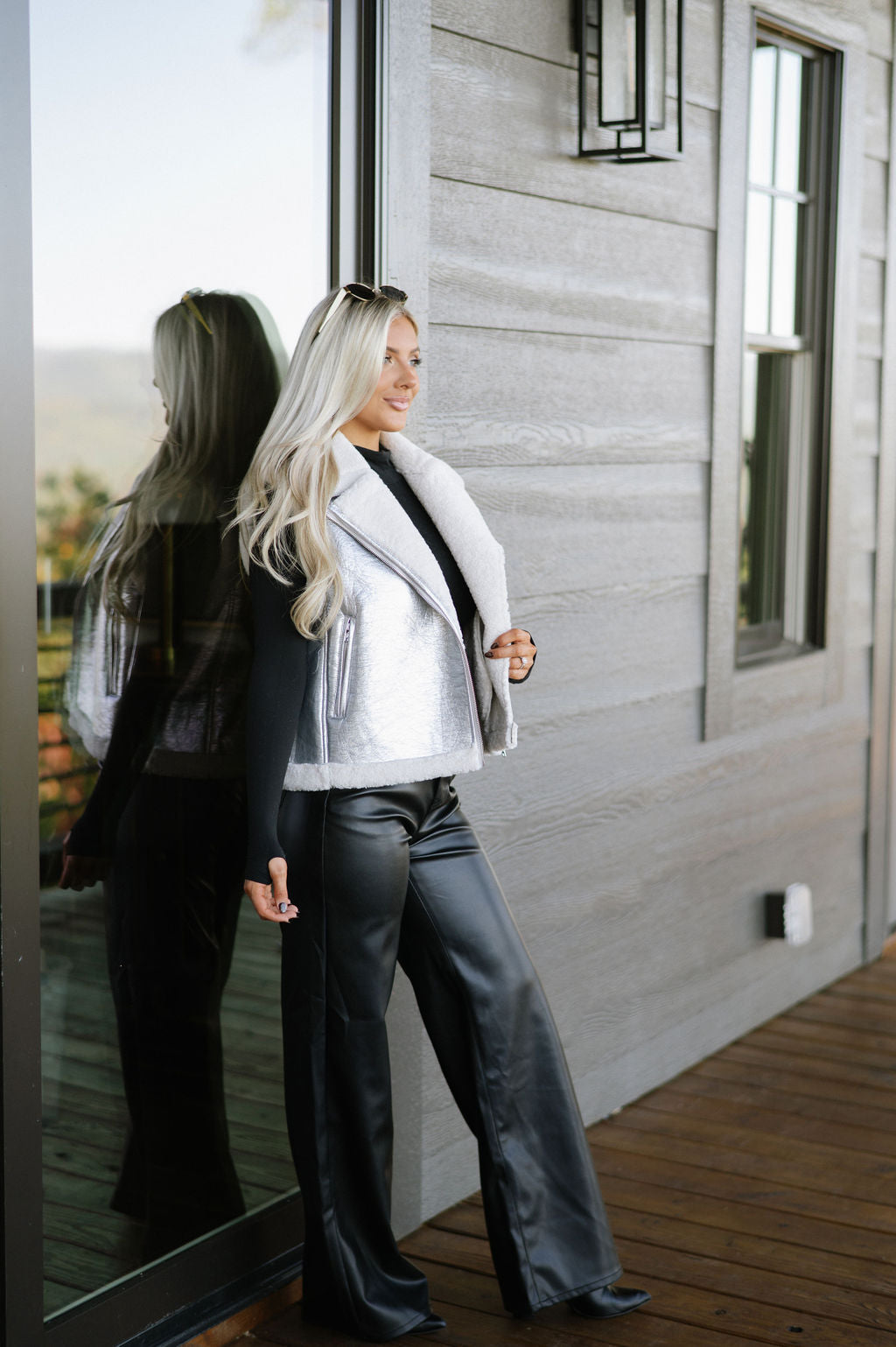 DOORBUSTER// Margo Moto Vest- Silver