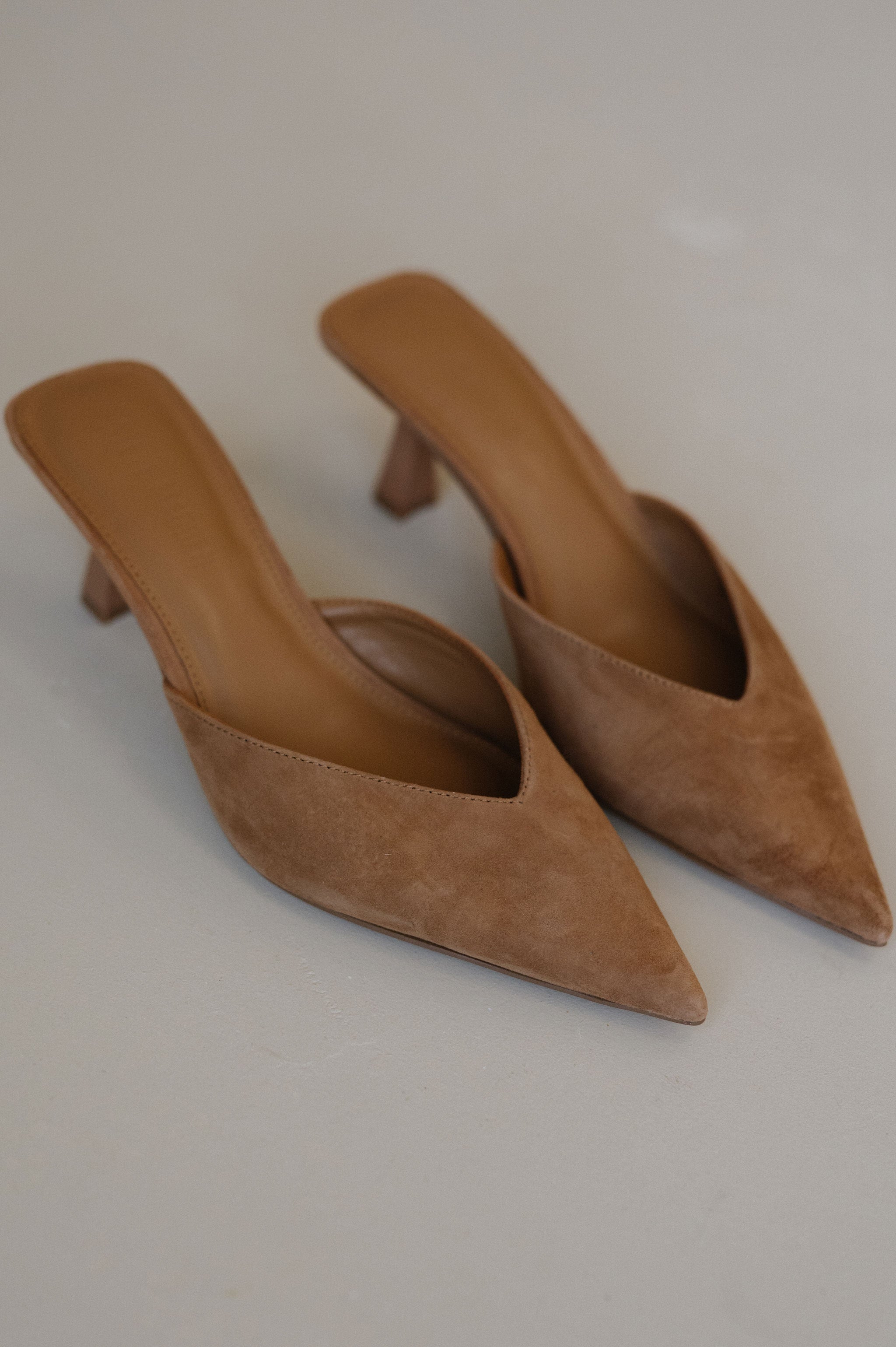 Mod Heel-Chestnut Suede