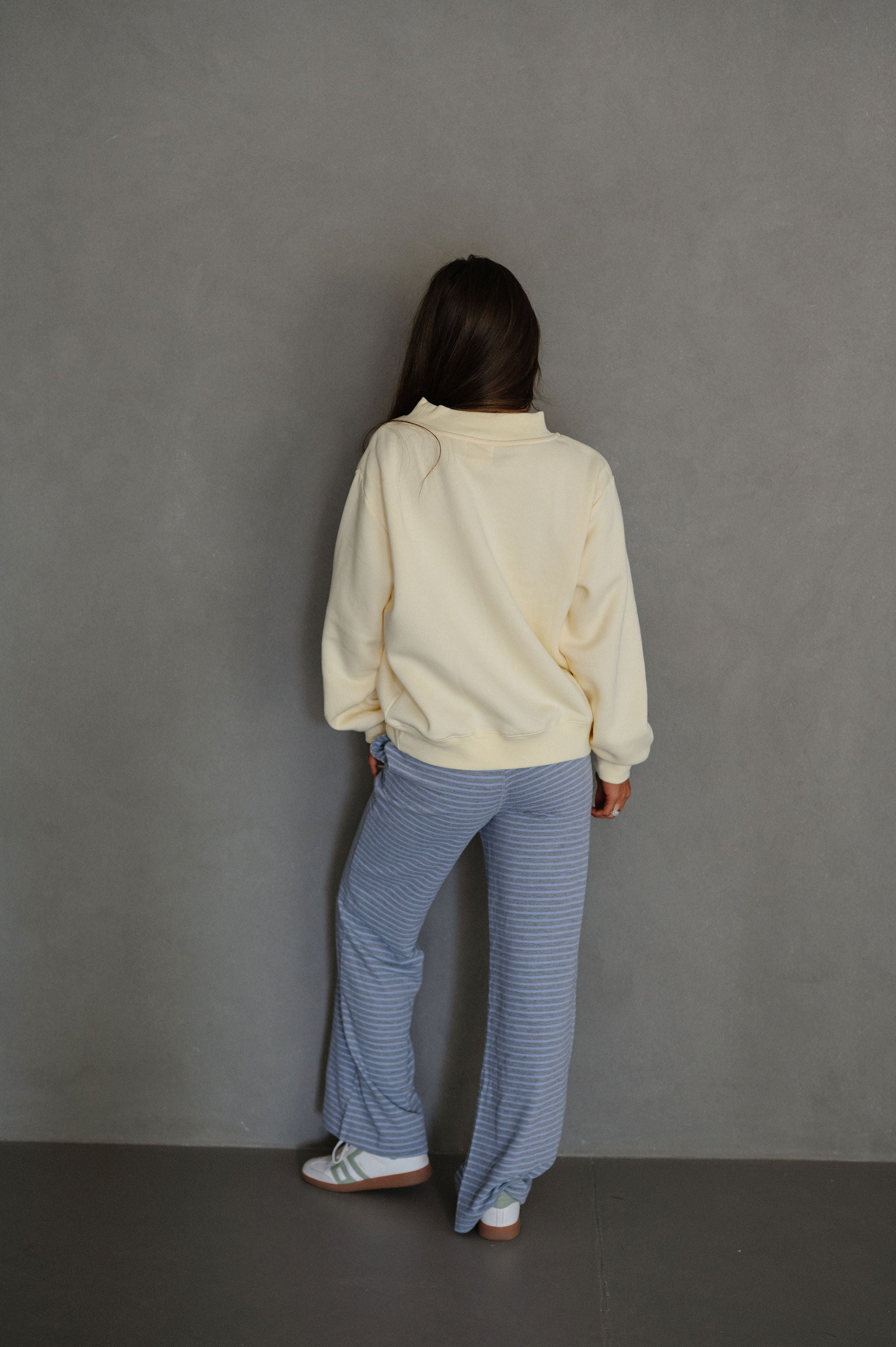 Millie Mock Neck Sweatshirt-Butter
