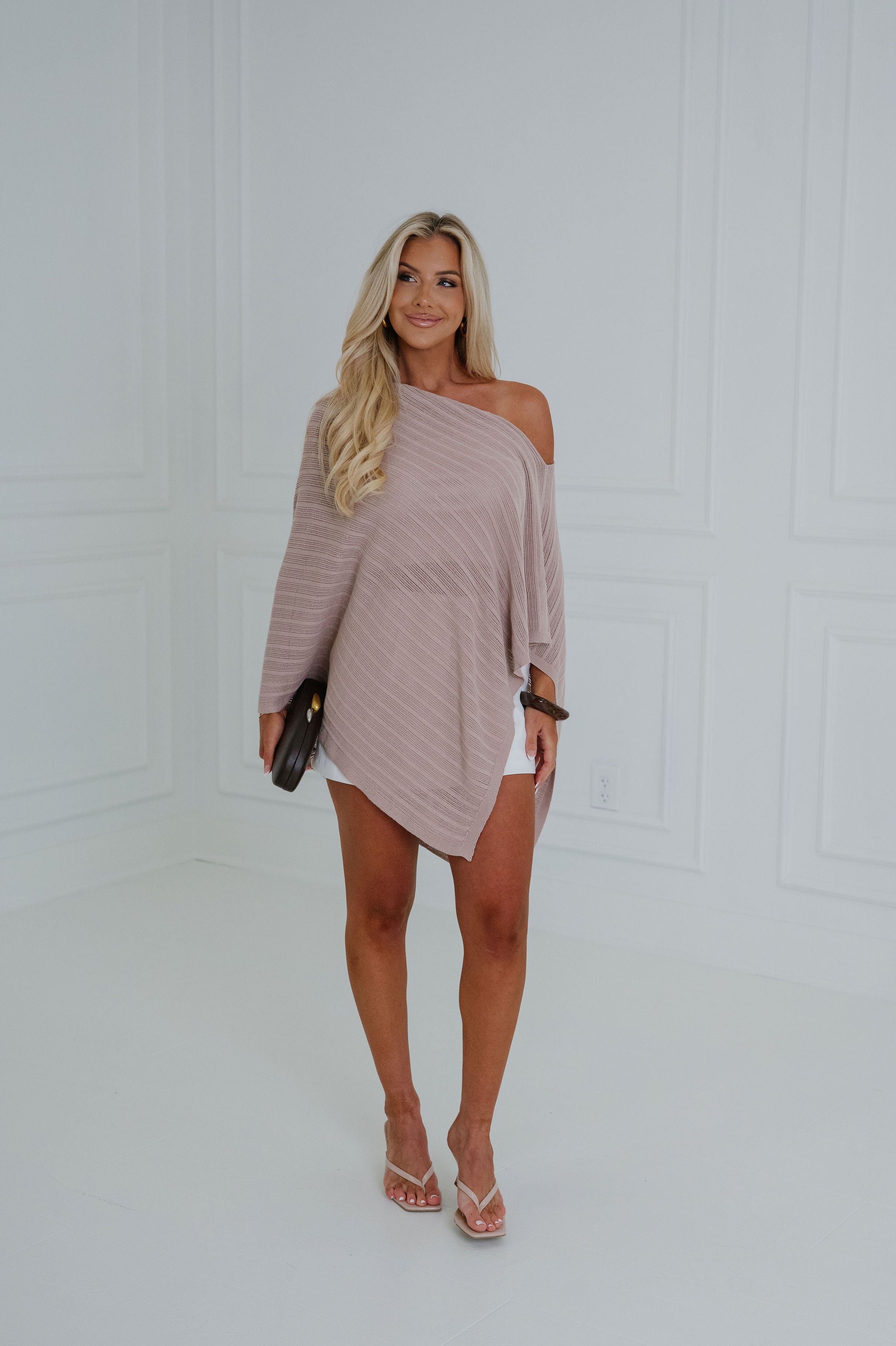 Jamie Poncho Top-Mocha