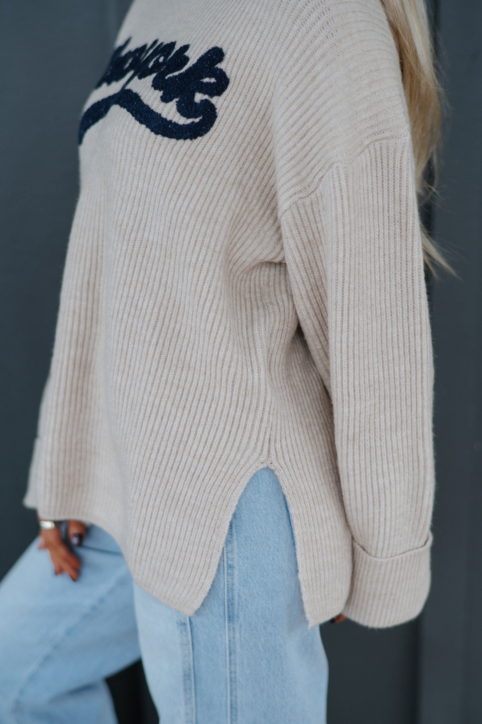 New York Embroidered Hooded Sweater