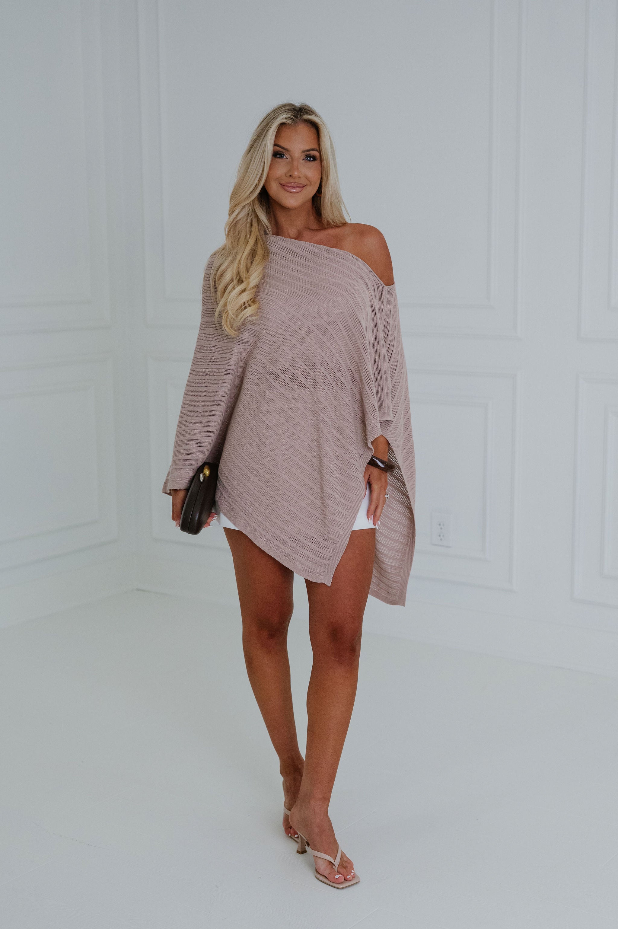 Jamie Poncho Top-Mocha