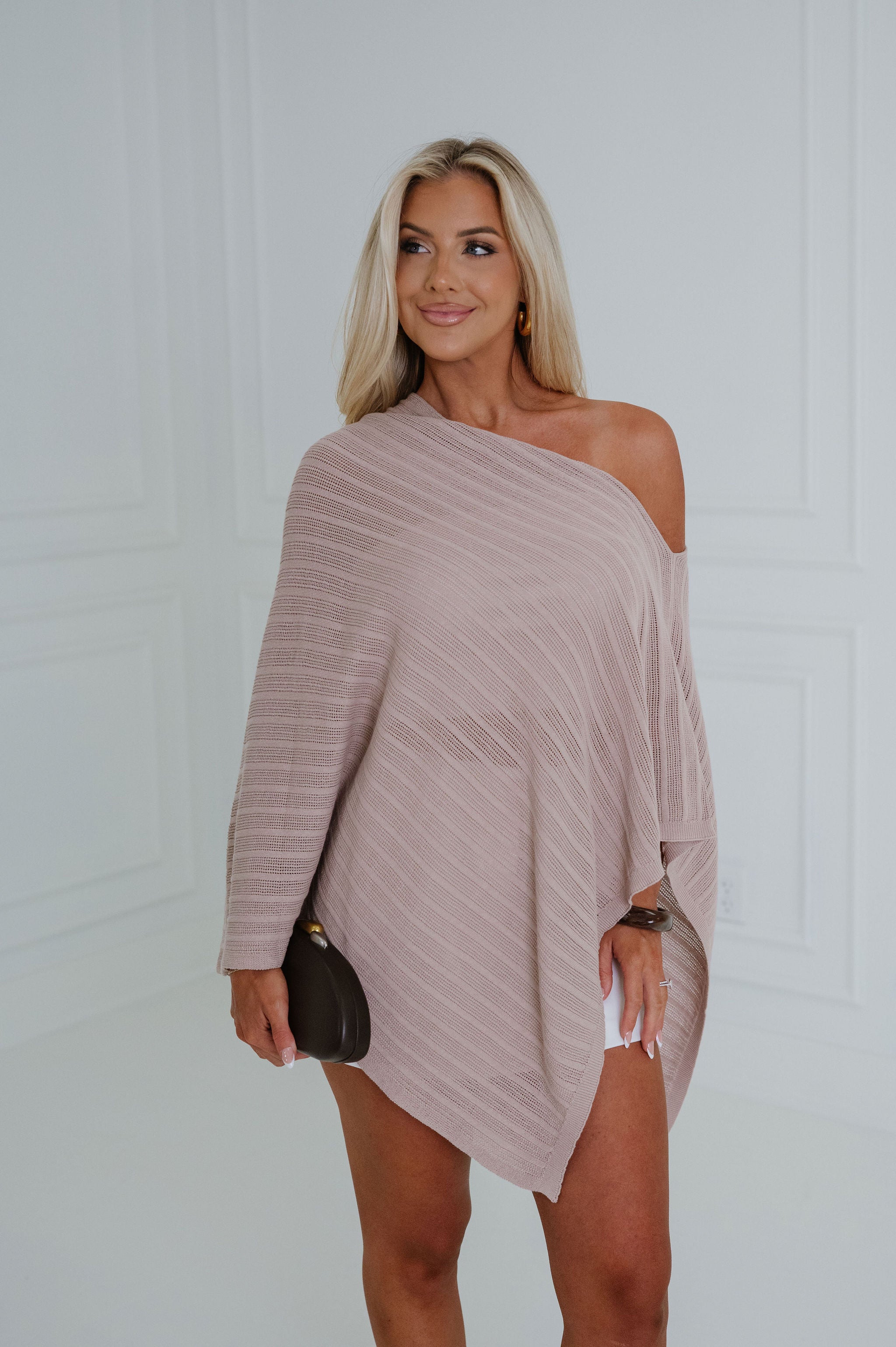 Jamie Poncho Top-Mocha