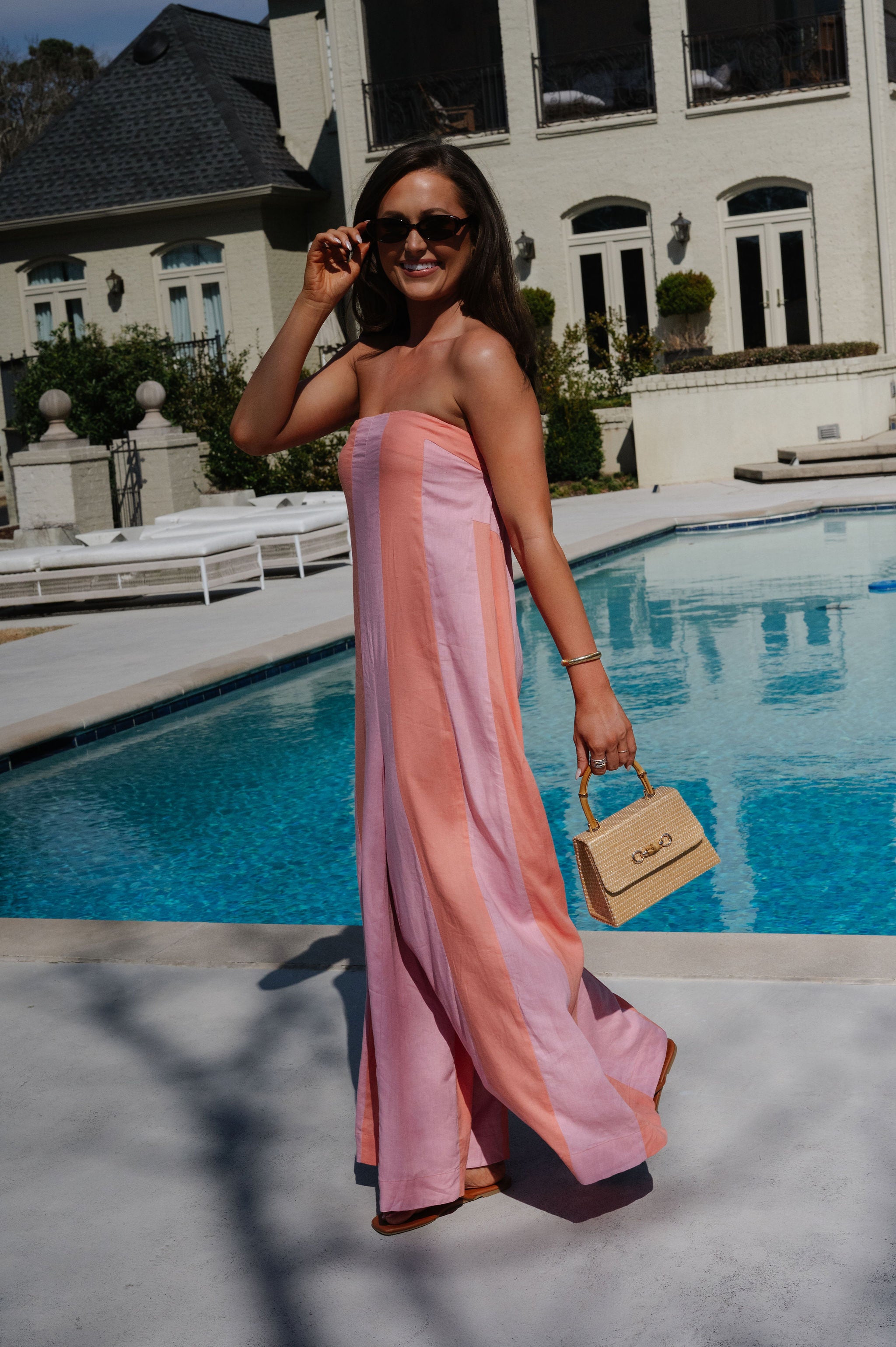 Taylor Jumpsuit-Pink/ Coral