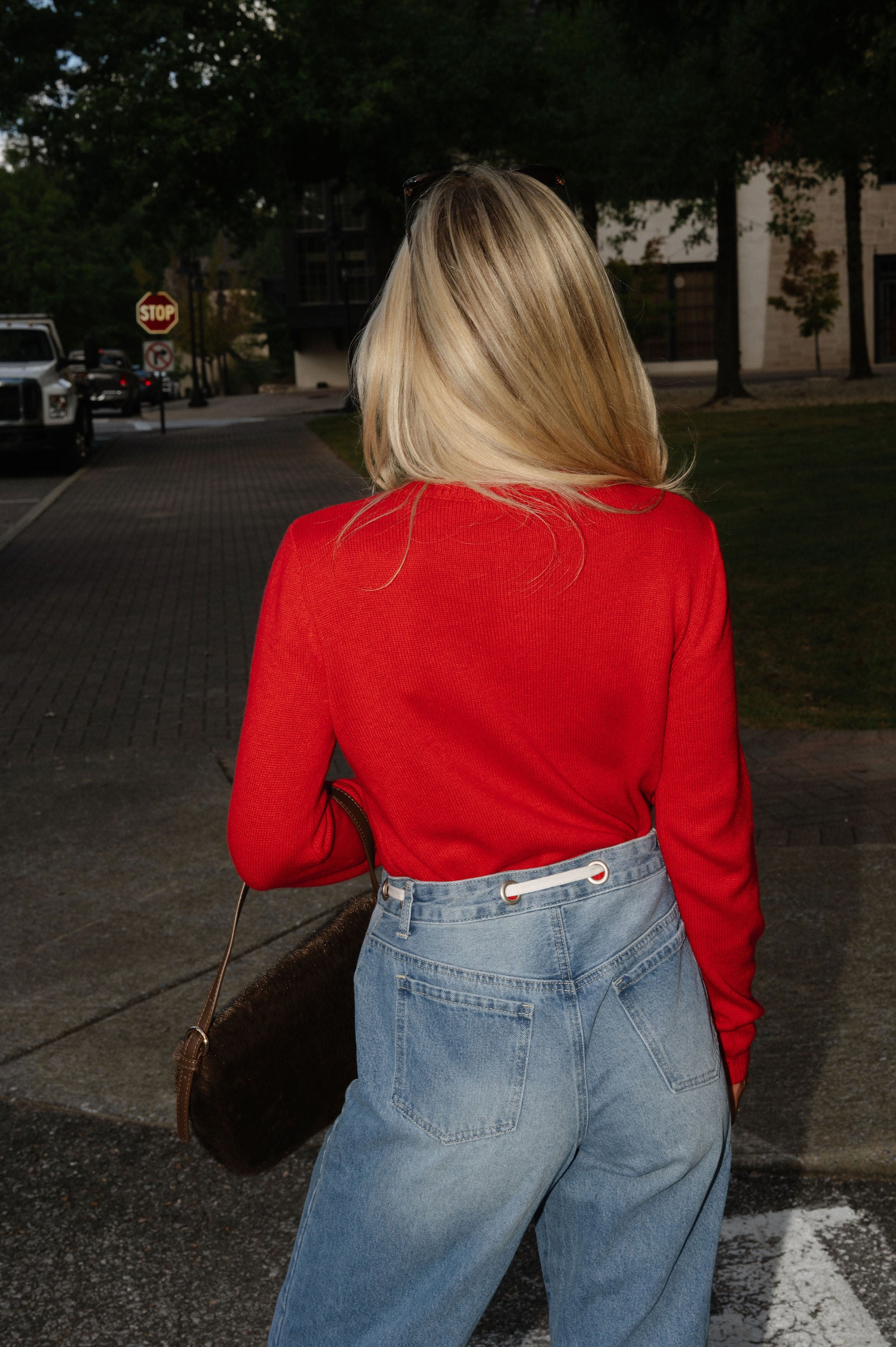 Porter Cardigan-Red