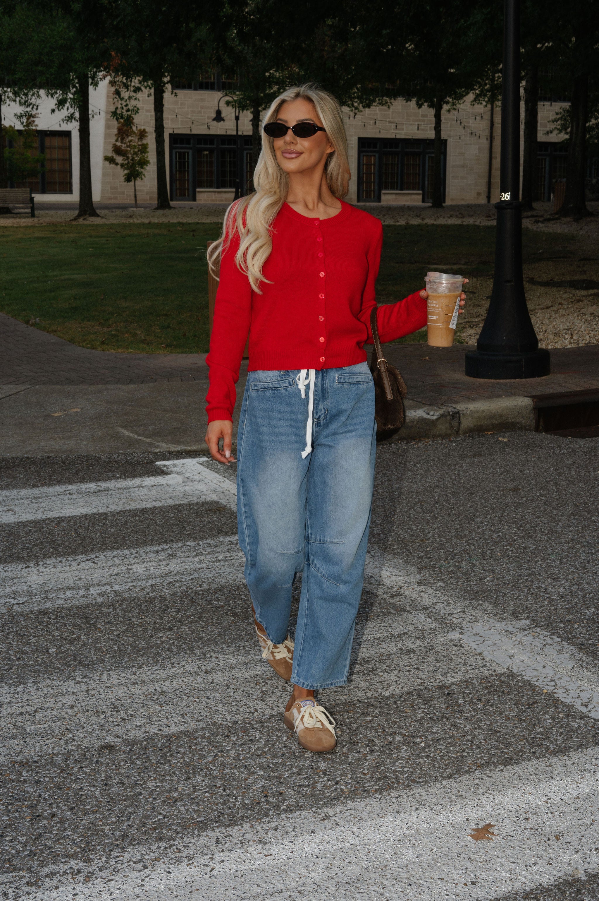 Porter Cardigan-Red