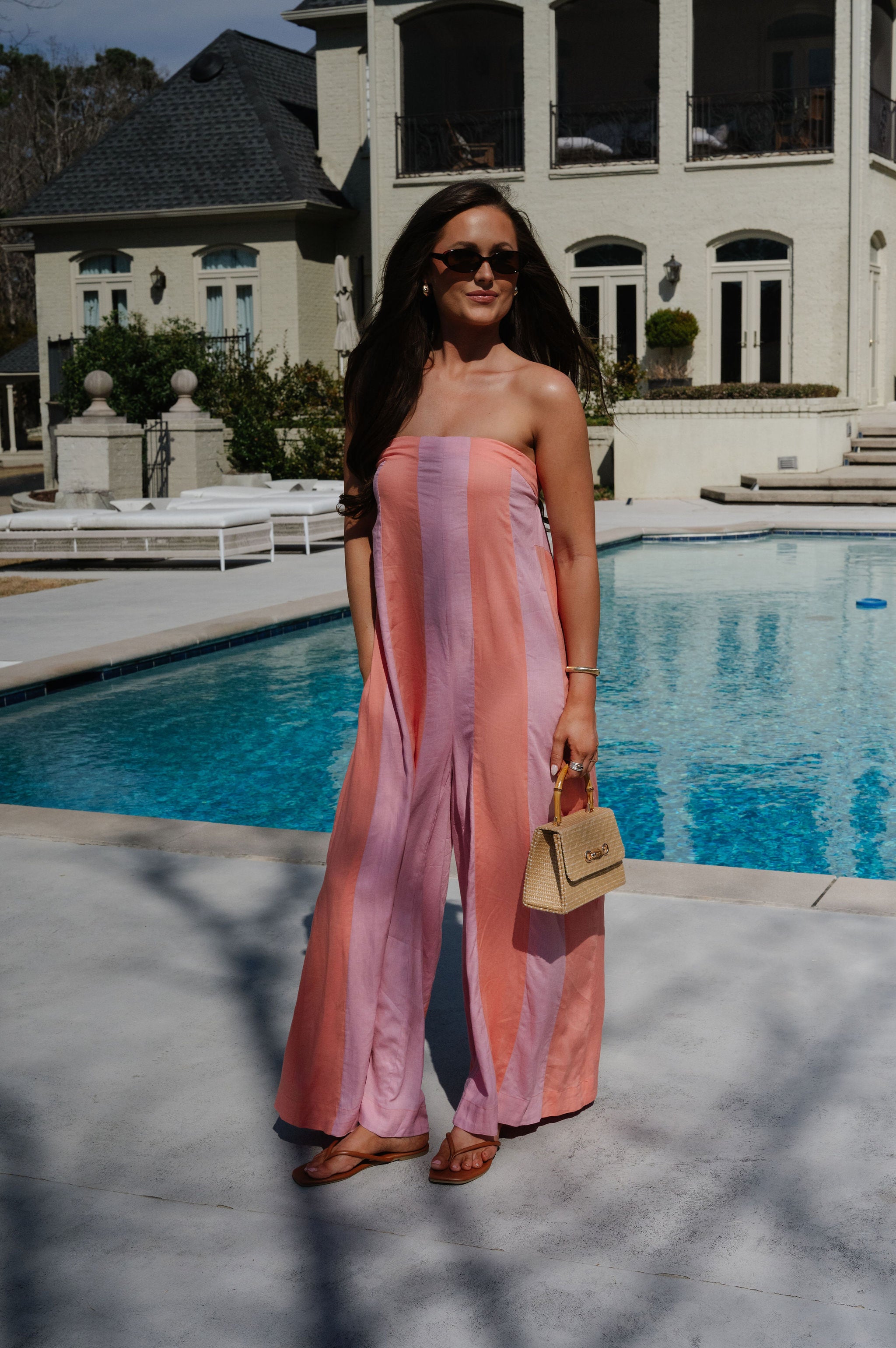 Taylor Jumpsuit-Pink/ Coral