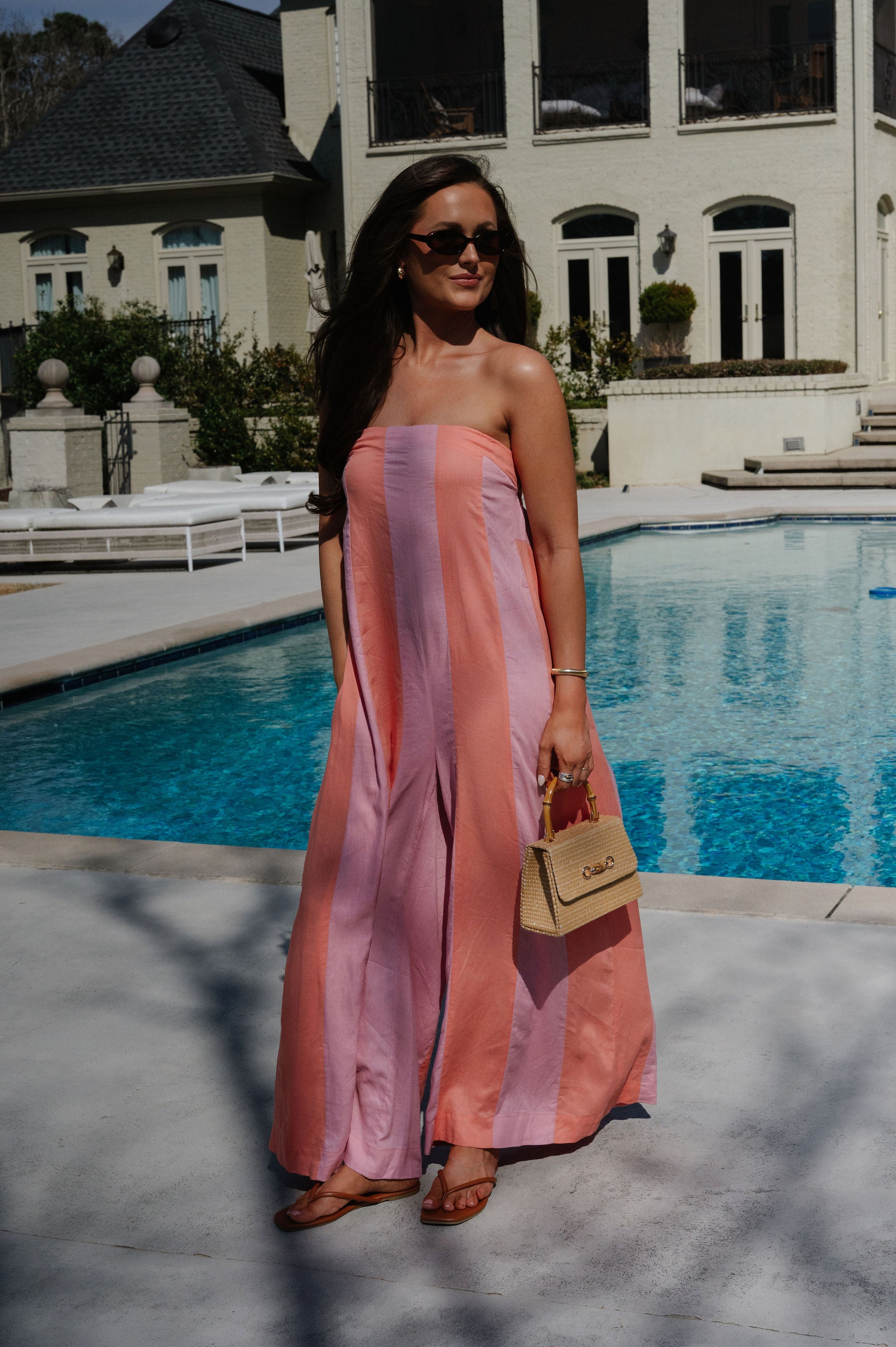 Taylor Jumpsuit-Pink/ Coral