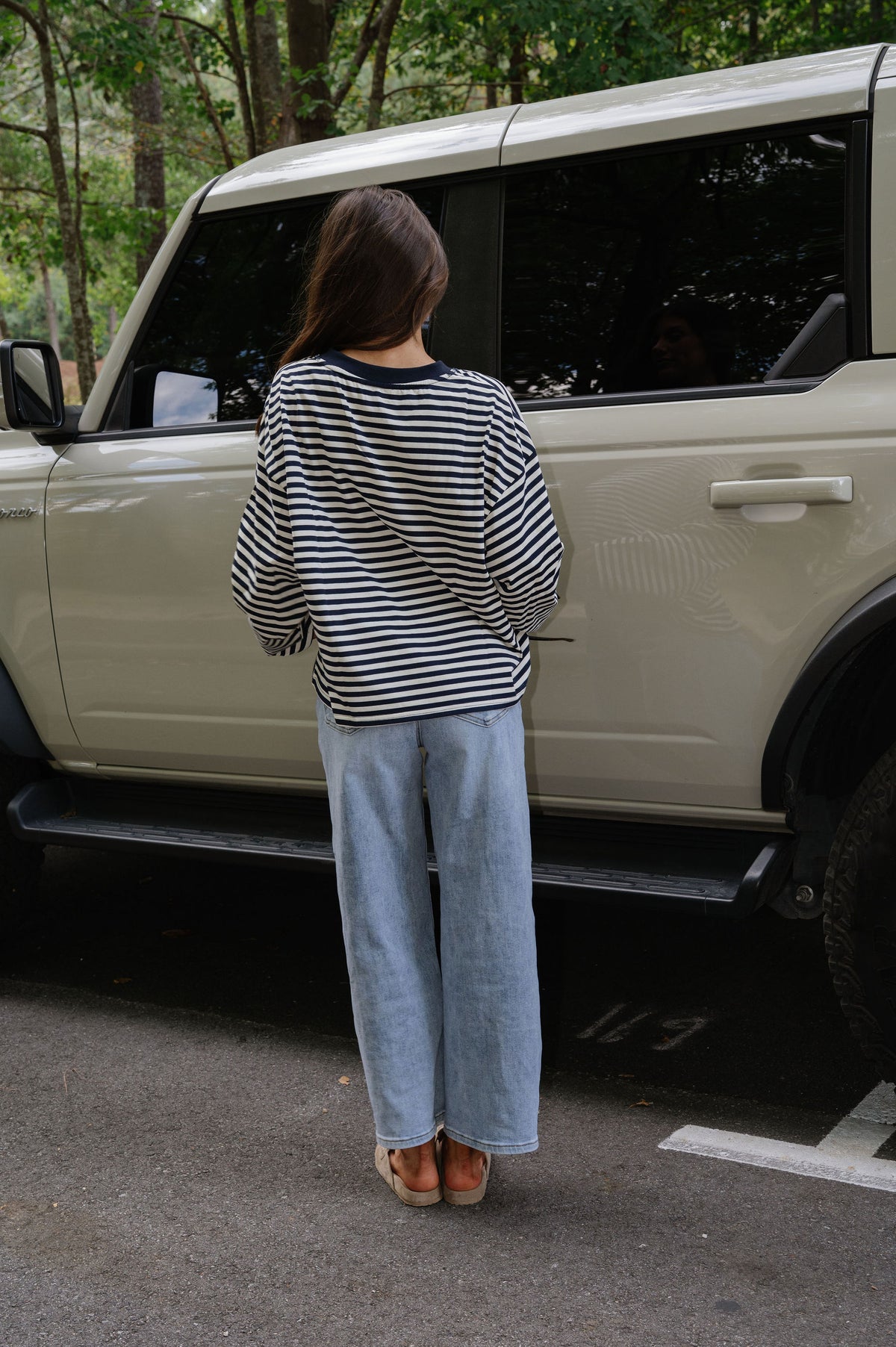 Elliott Striped Top-Navy
