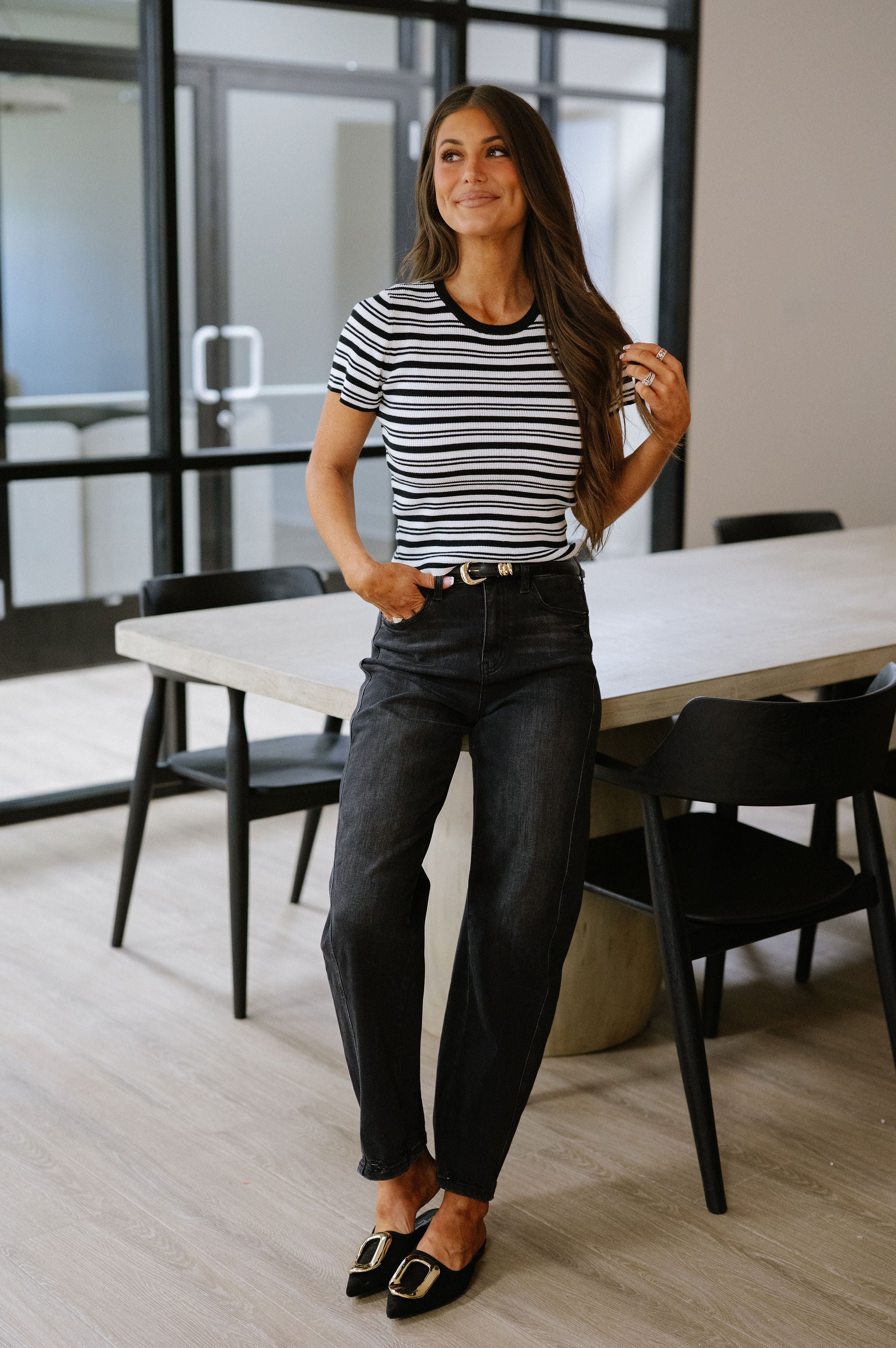 Striped Knit Top