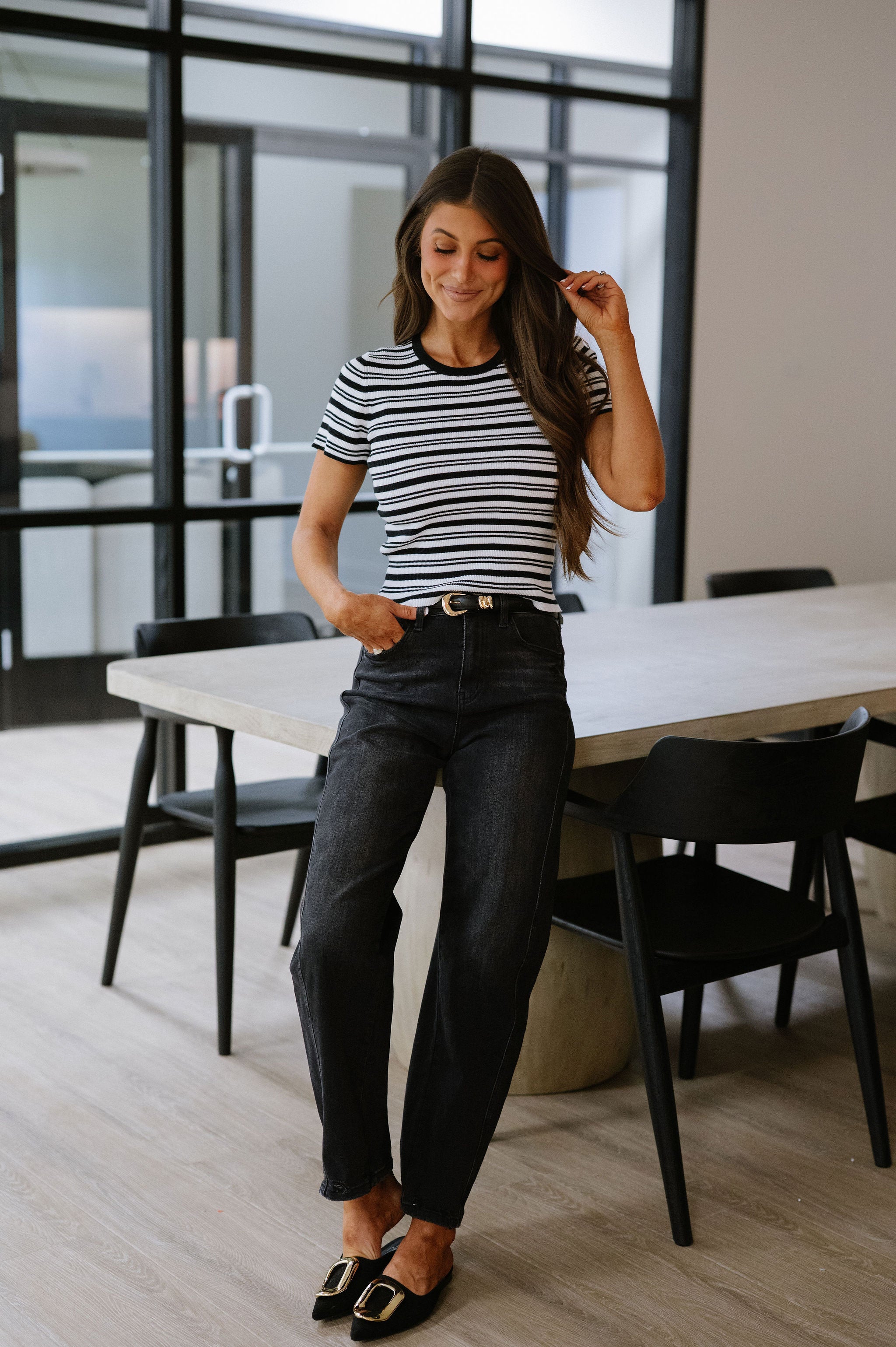 Striped Knit Top