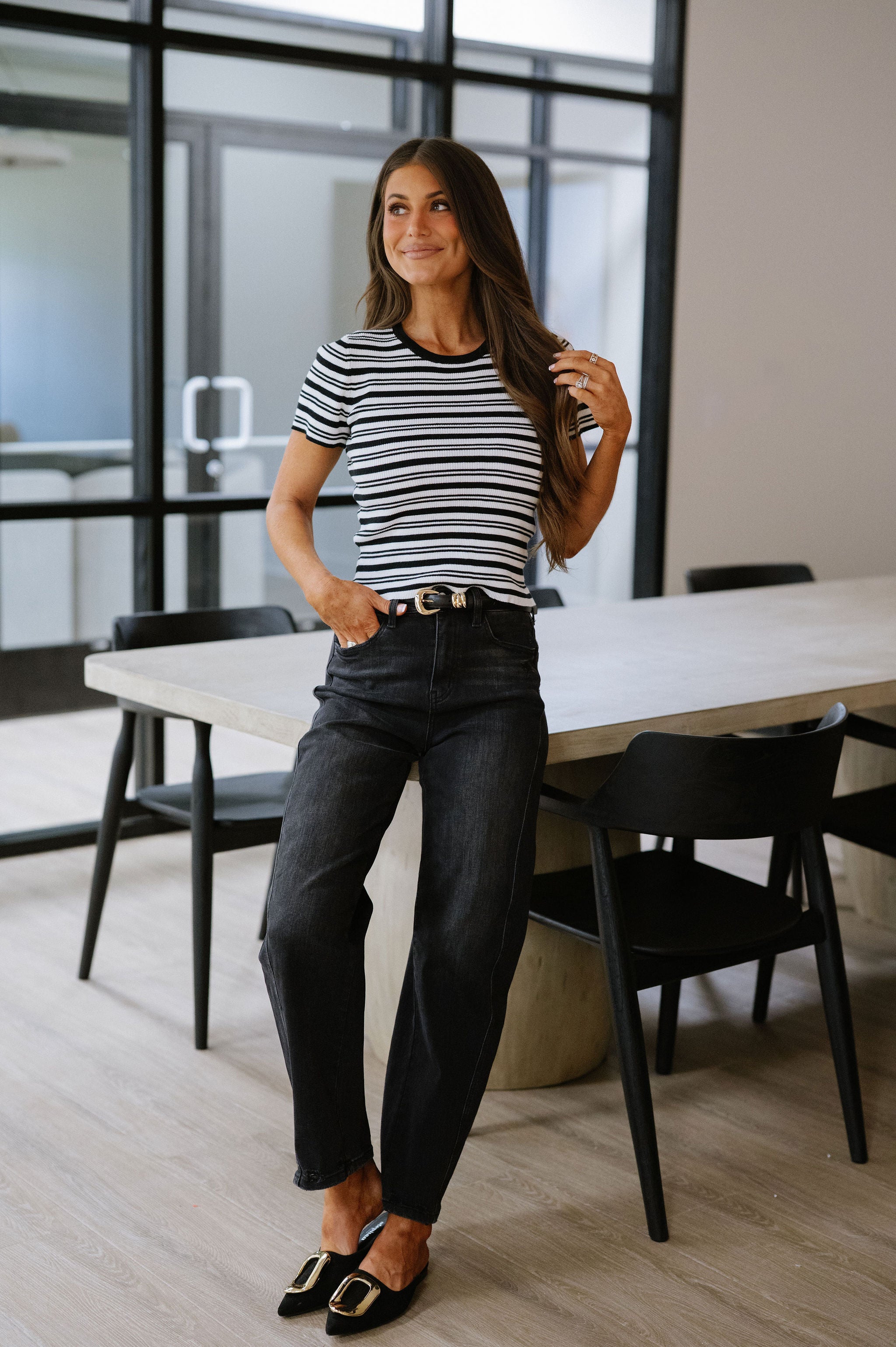 Striped Knit Top