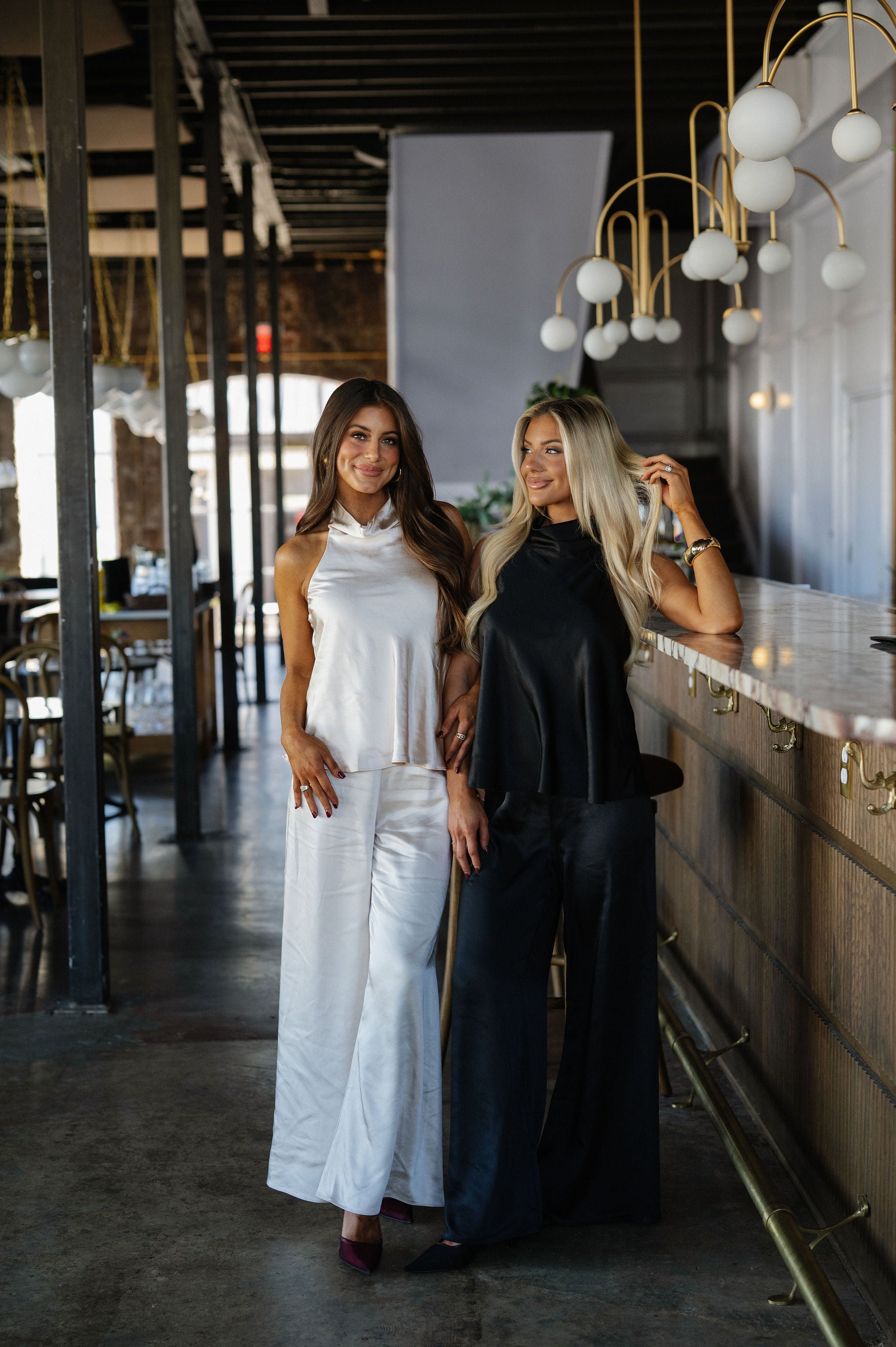 Cordie Satin Pants-Champagne