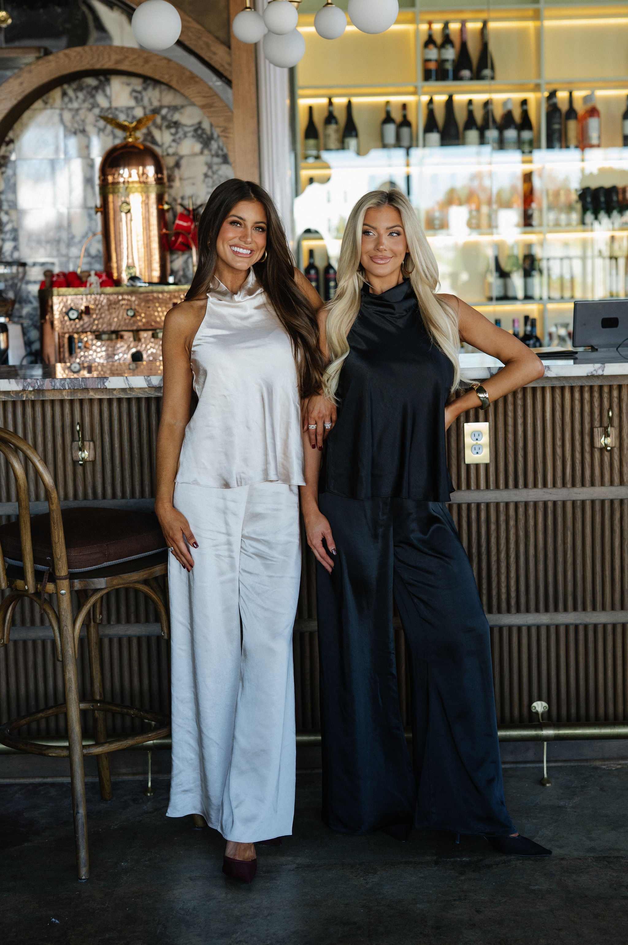 Cordie Satin Pants-Black