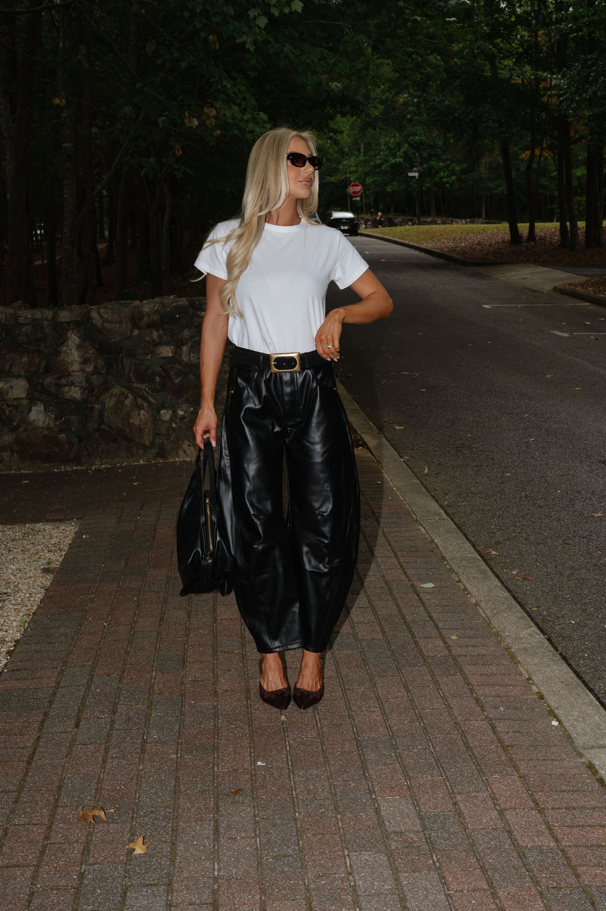 Alexus Leather Pants-Black