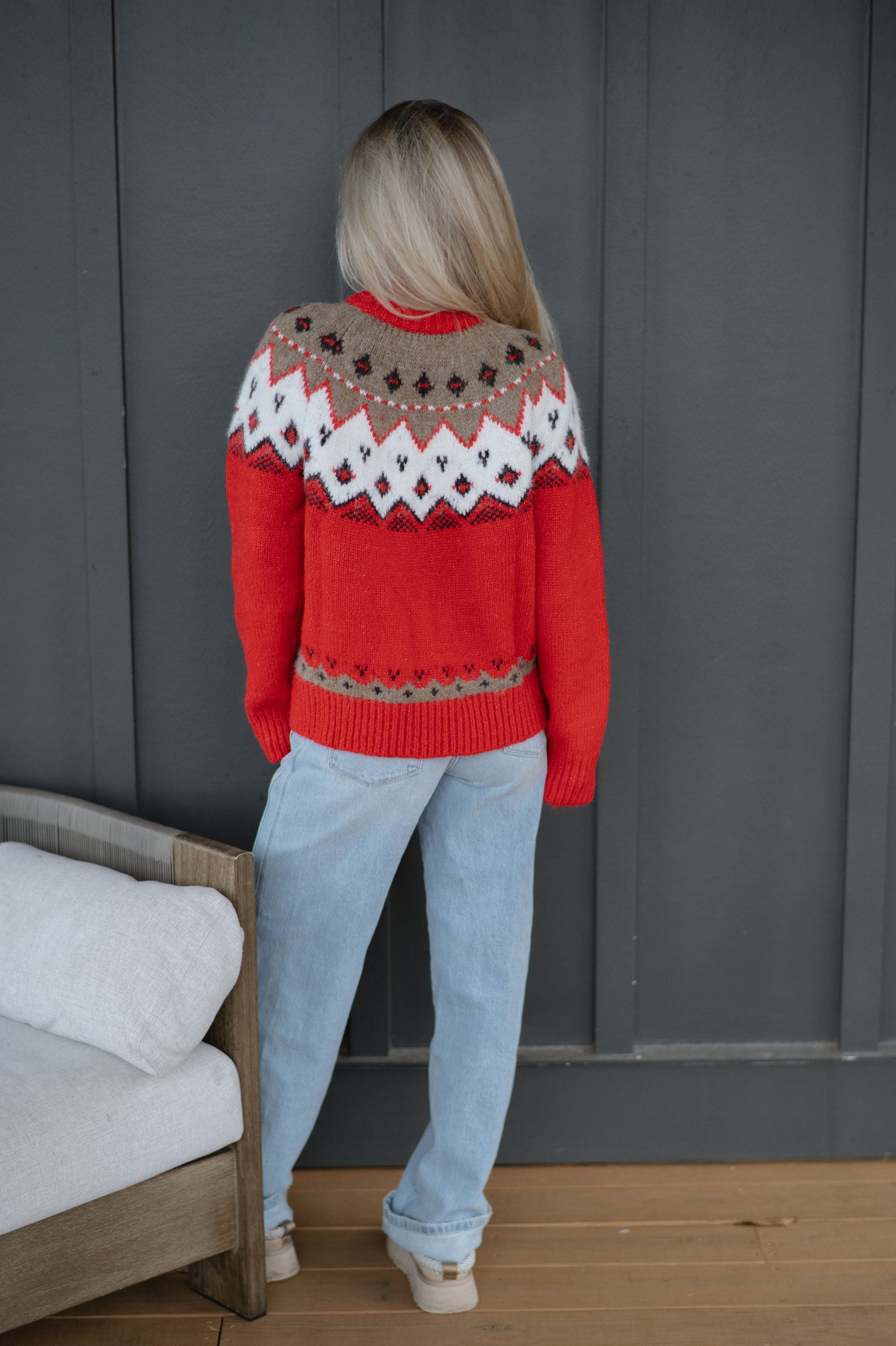 Patson Sweater-Red Multi