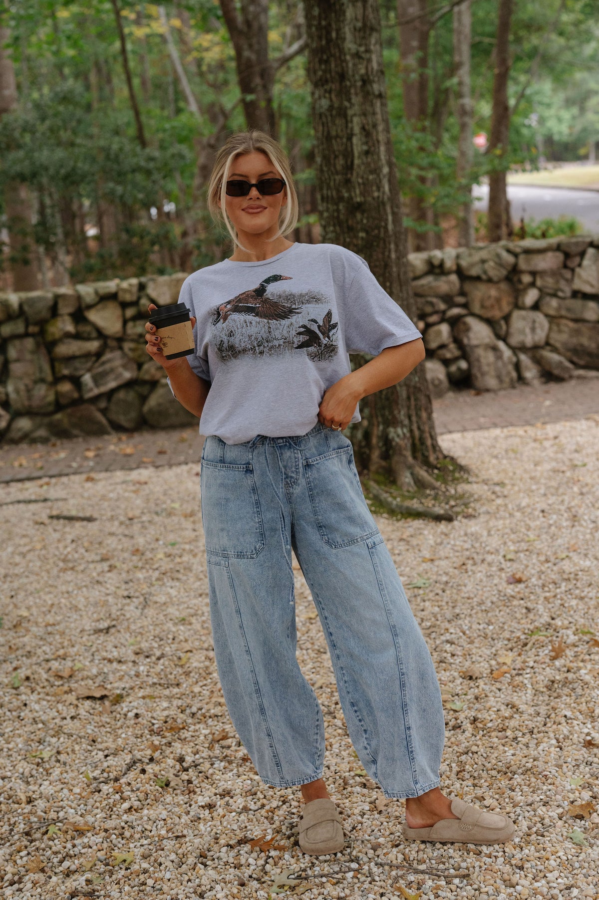 Kaleigh Retro Tee-Grey