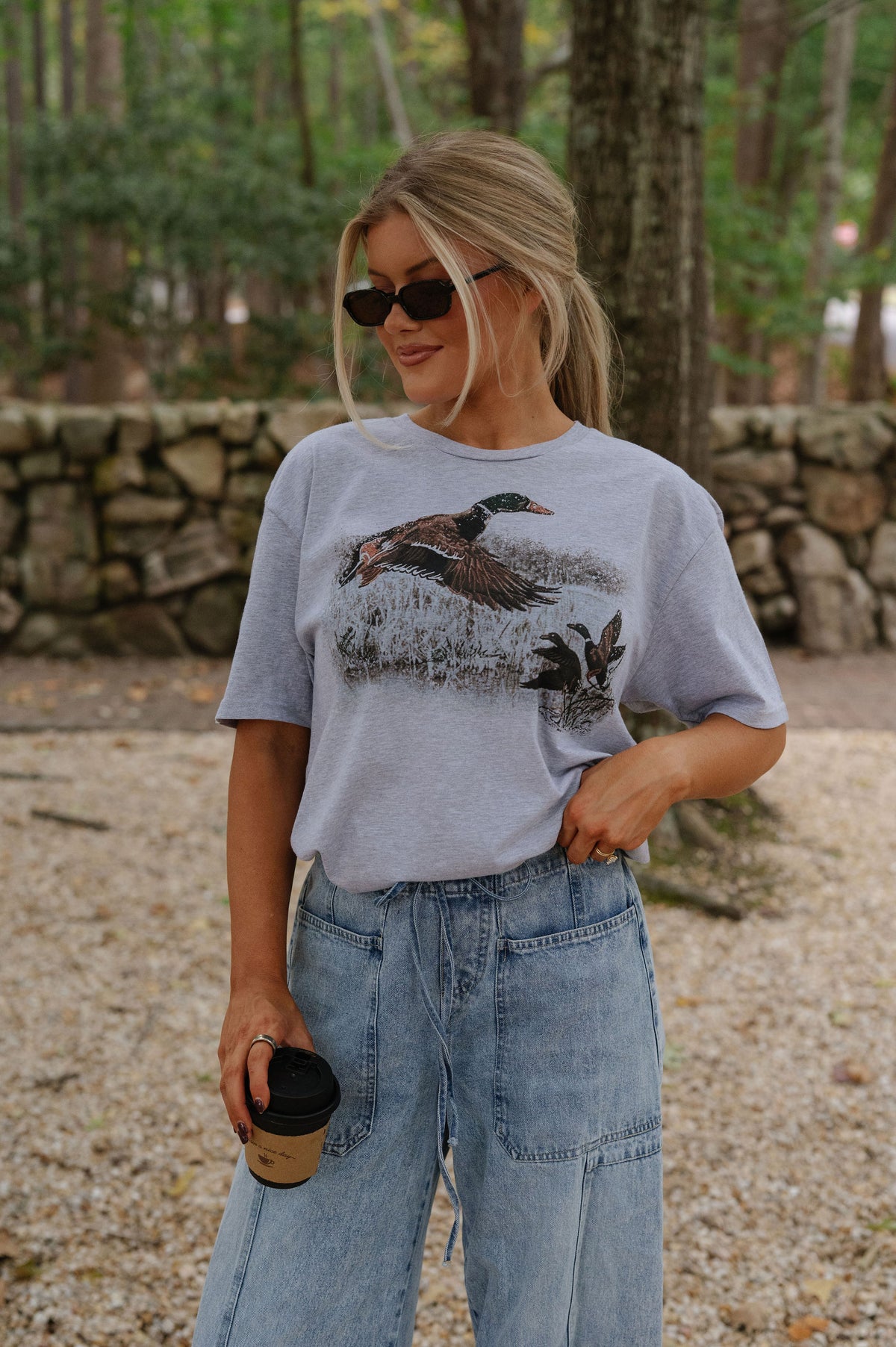 Kaleigh Retro Tee-Grey
