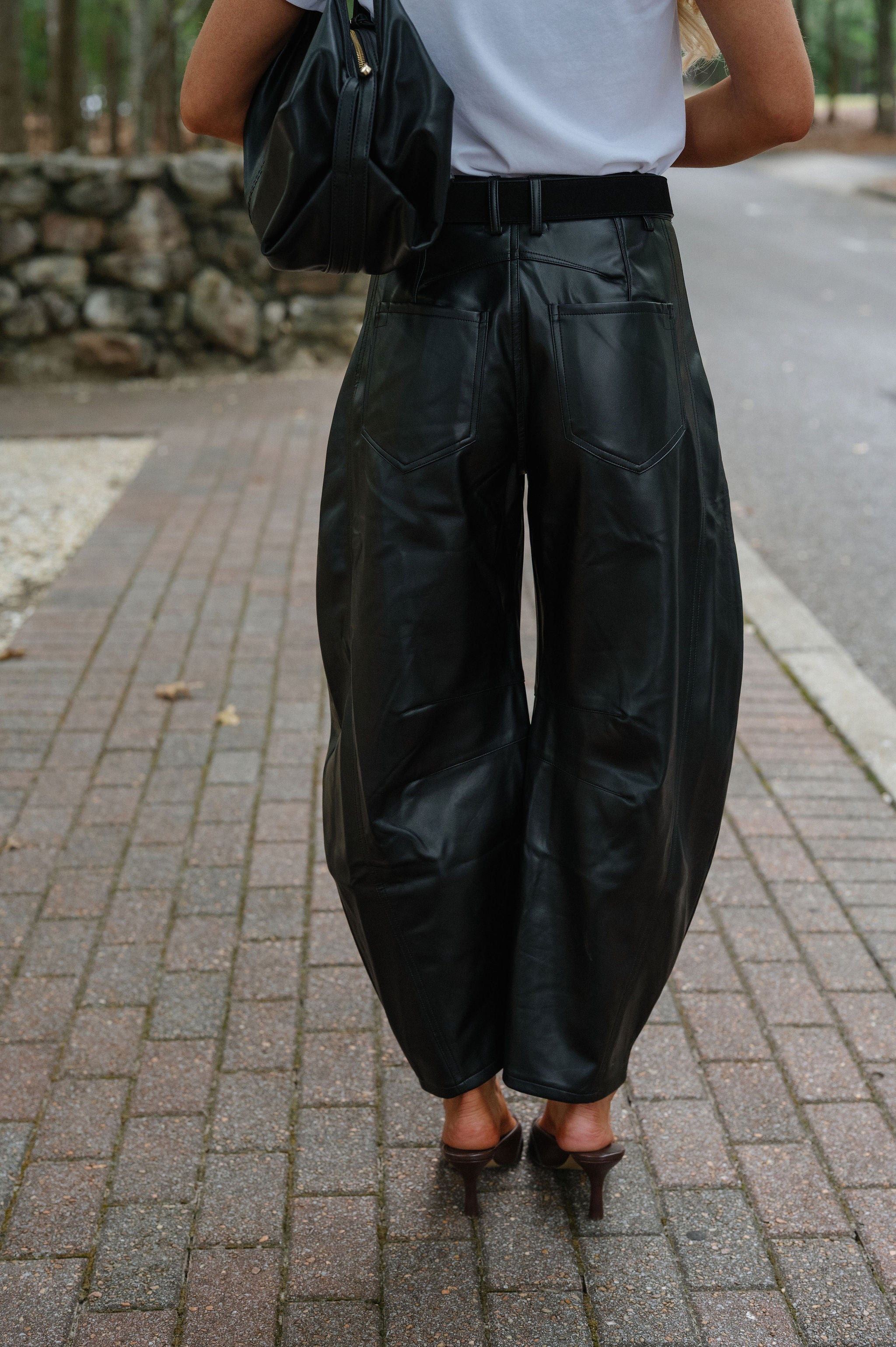 Alexus Leather Pants-Black