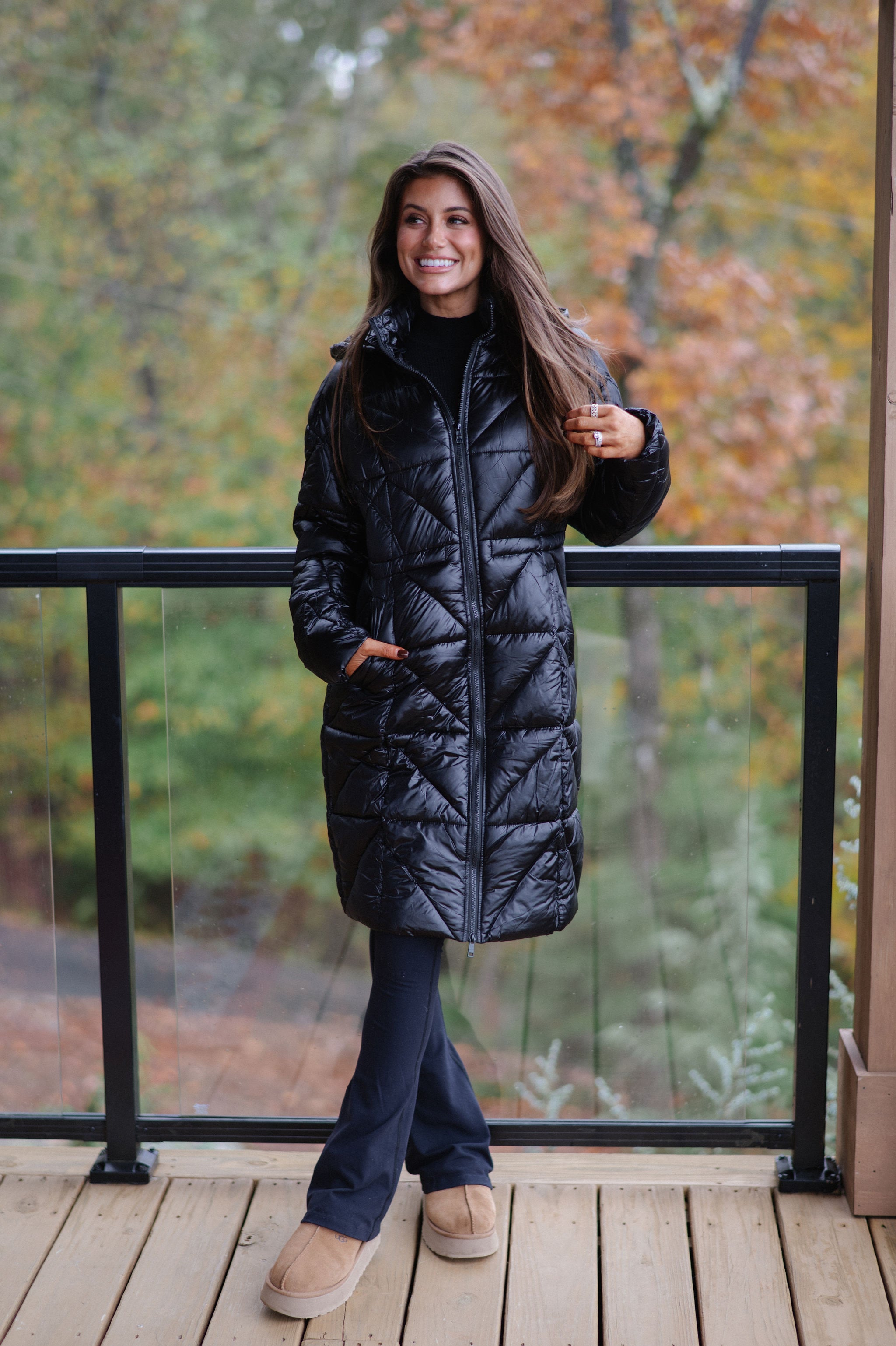 Eclipse Puffer Coat-Black