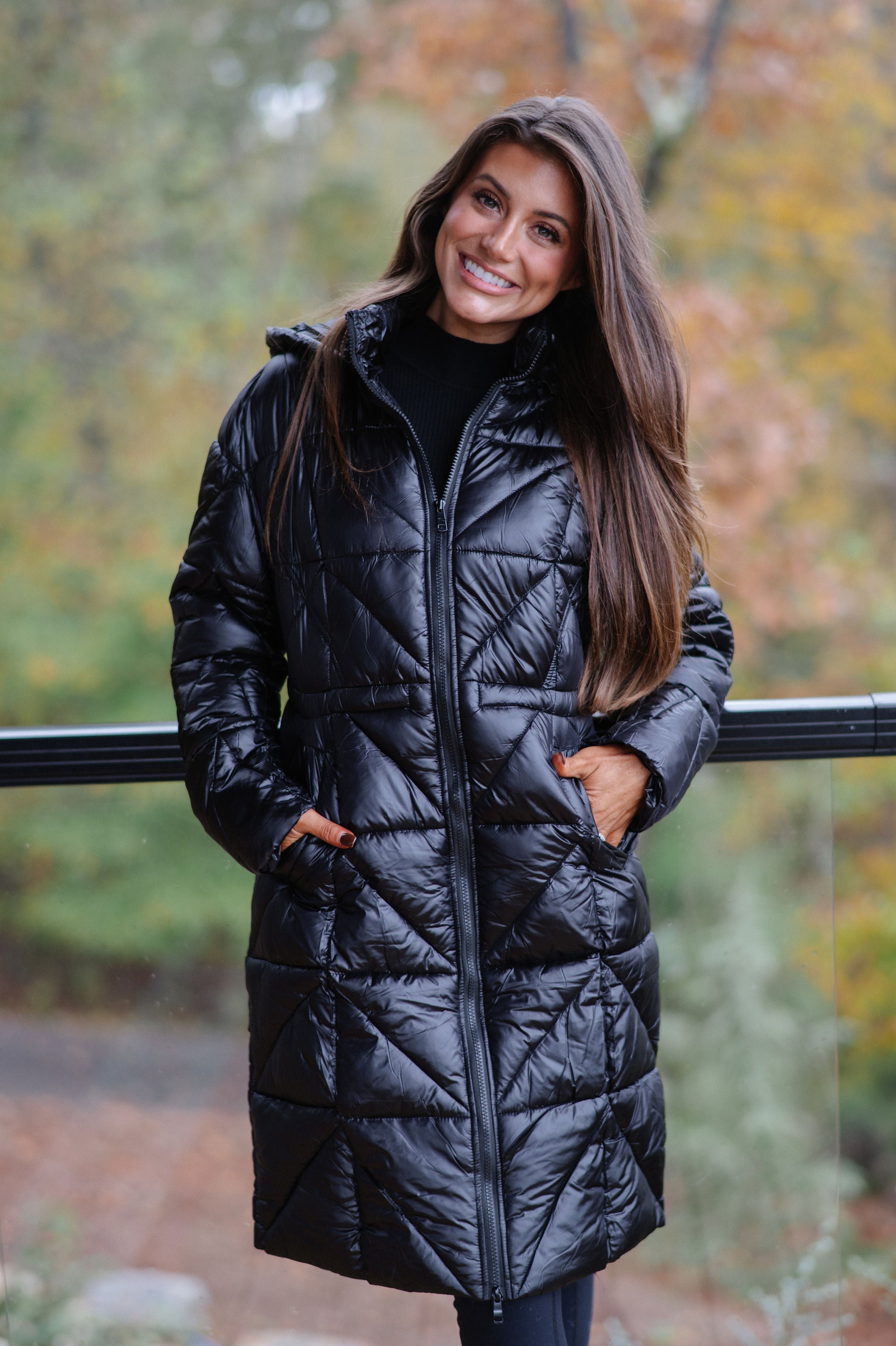 Eclipse Puffer Coat-Black