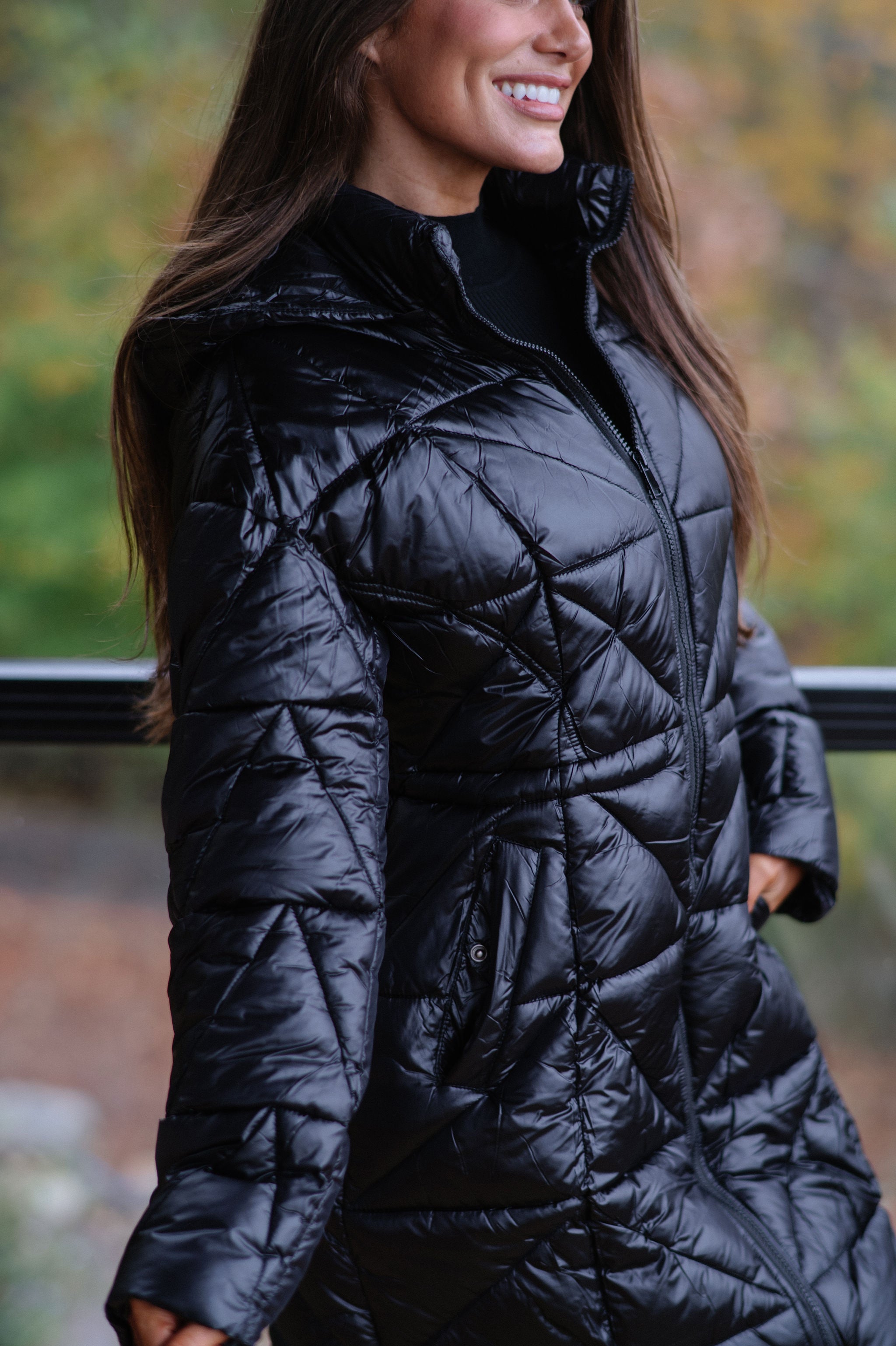Eclipse Puffer Coat-Black