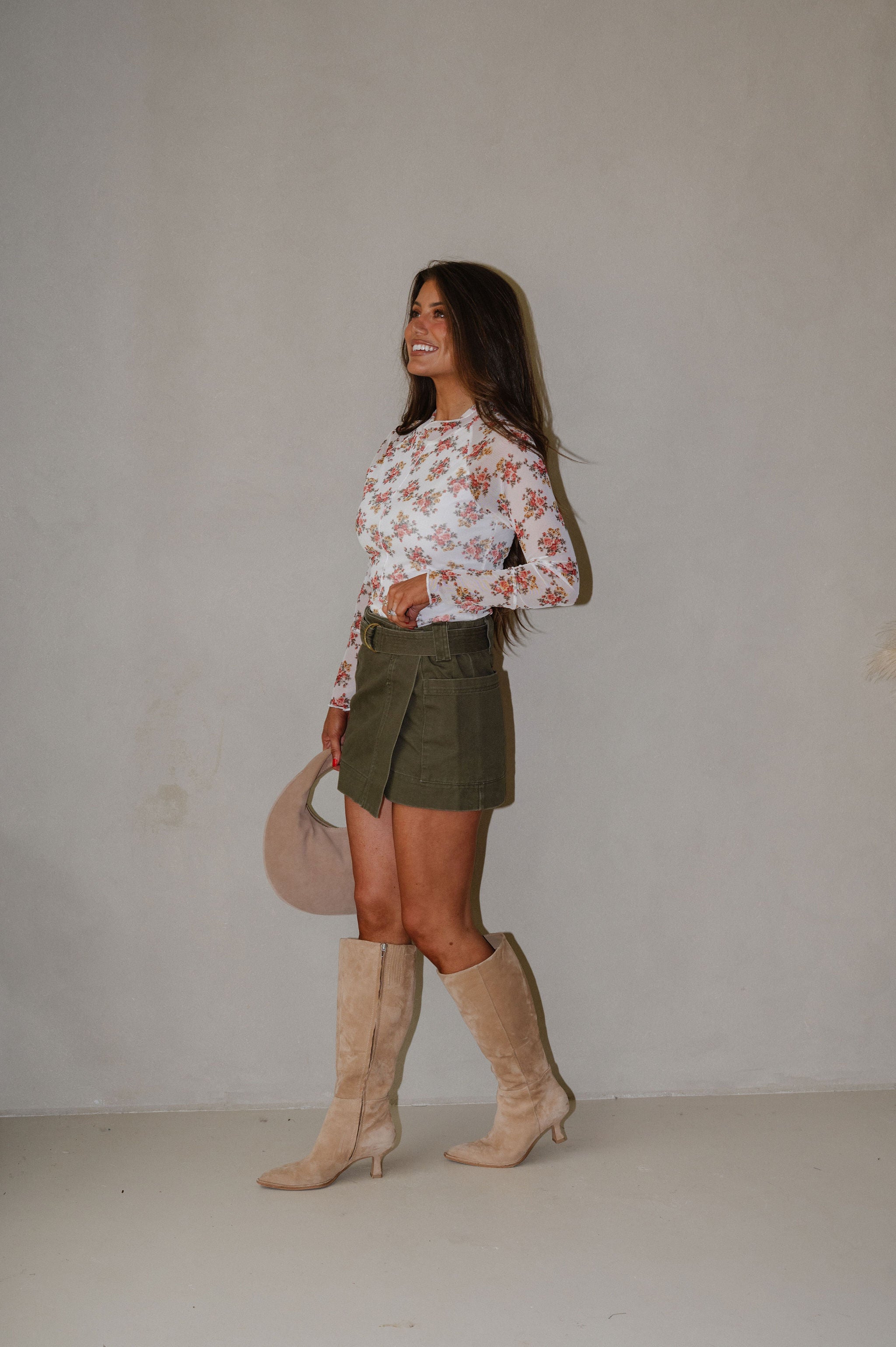 Cindy Mini Skirt-Olive
