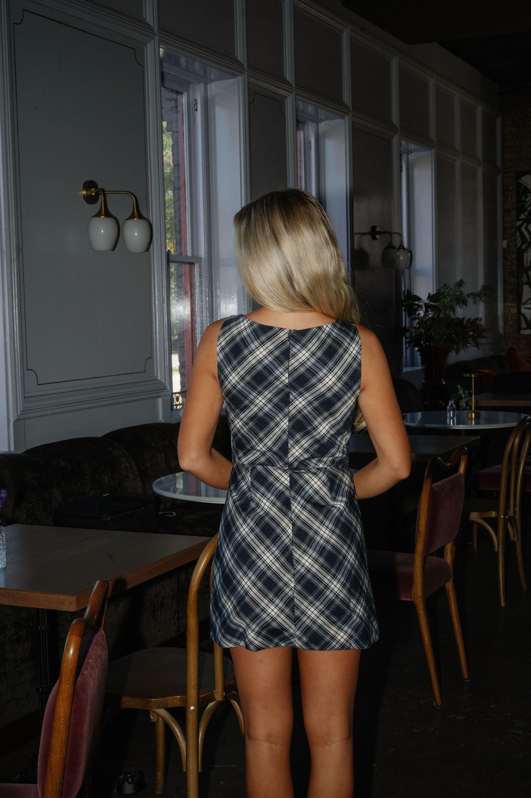 Selma Dress-Navy