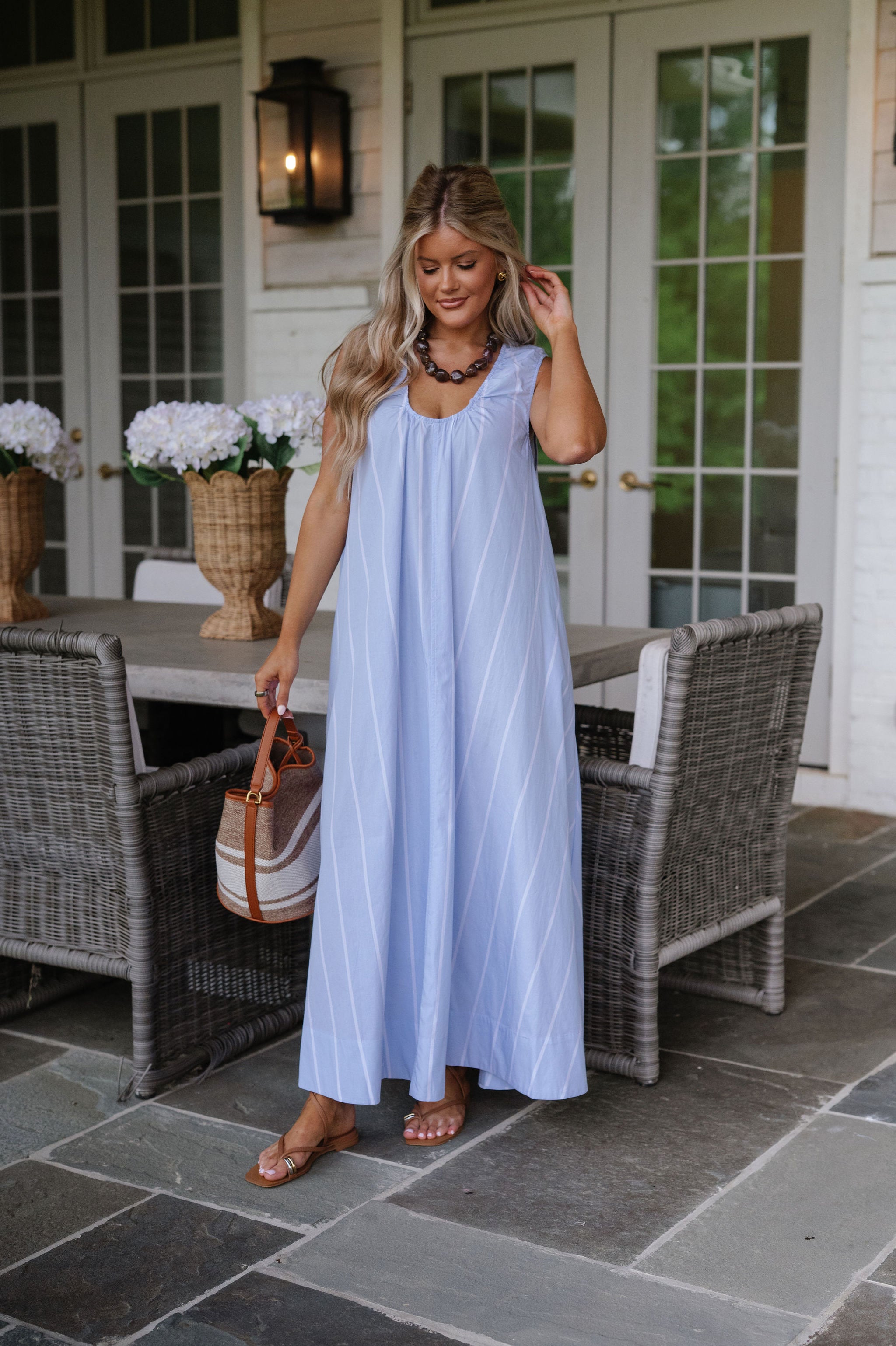 Betsy Maxi Dress-Light Blue