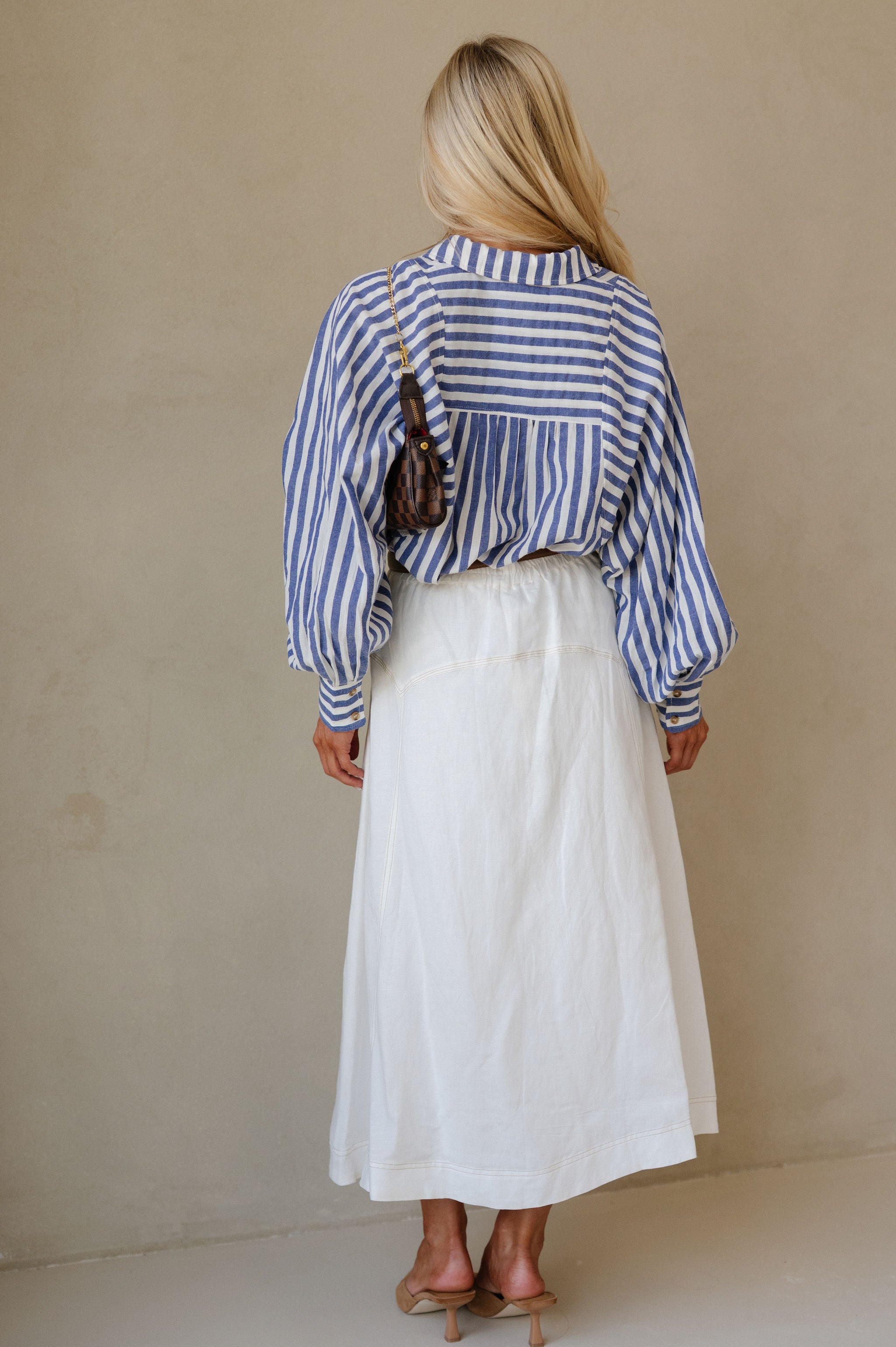 Lindy Button Down-Blue/White