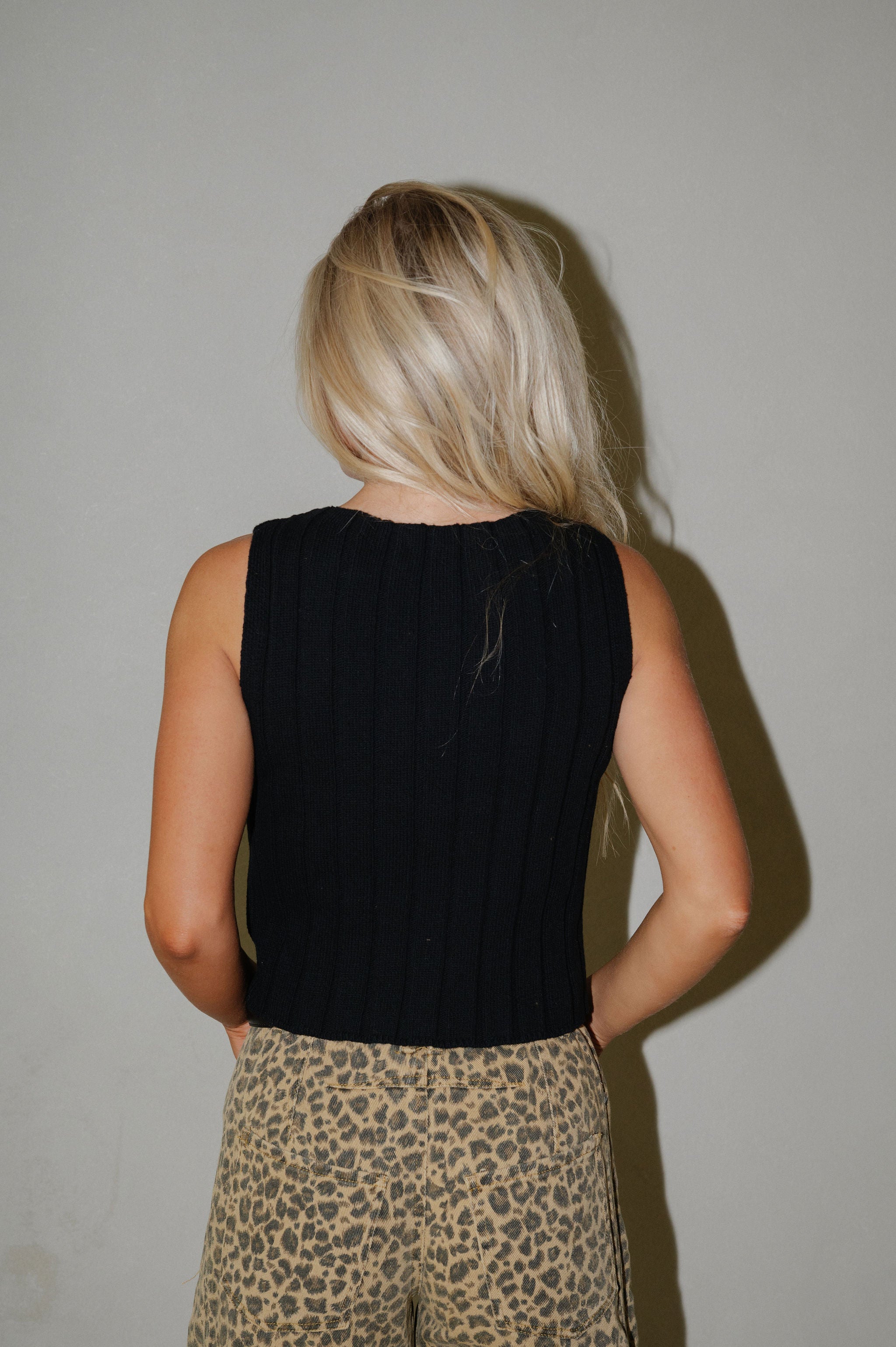 Khiara Knit Top-Black