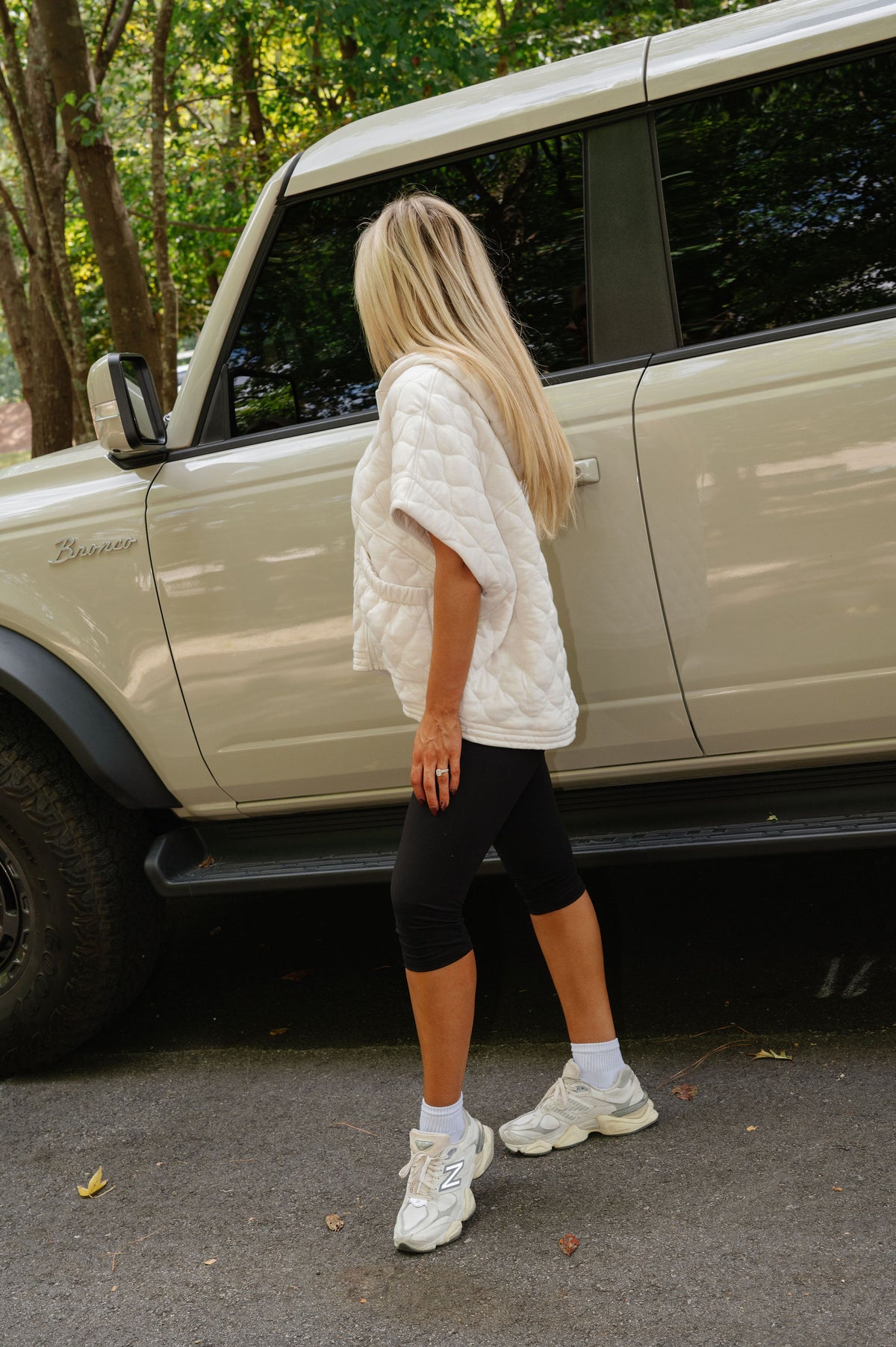 Emery Quilted Bubble Vest-Bone