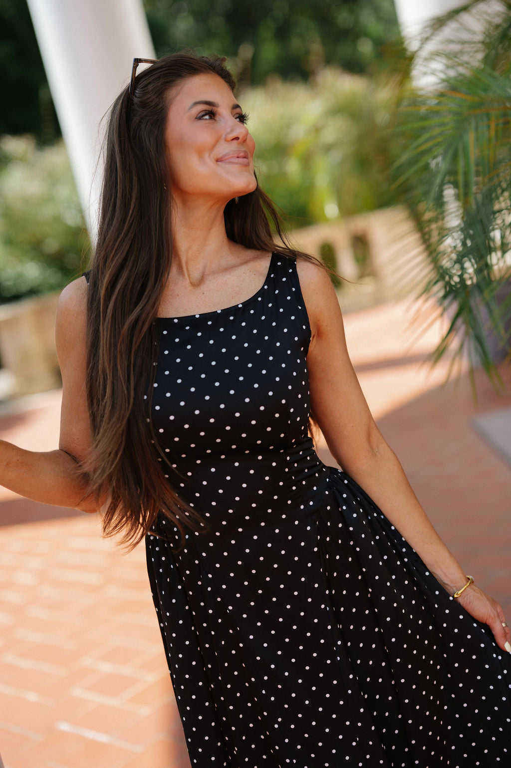 Polly Midi Dress-Polka Dot