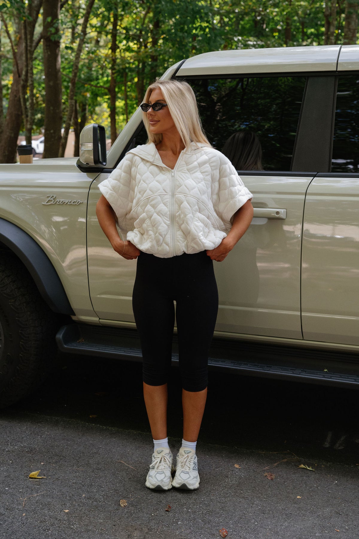 Emery Quilted Bubble Vest-Bone